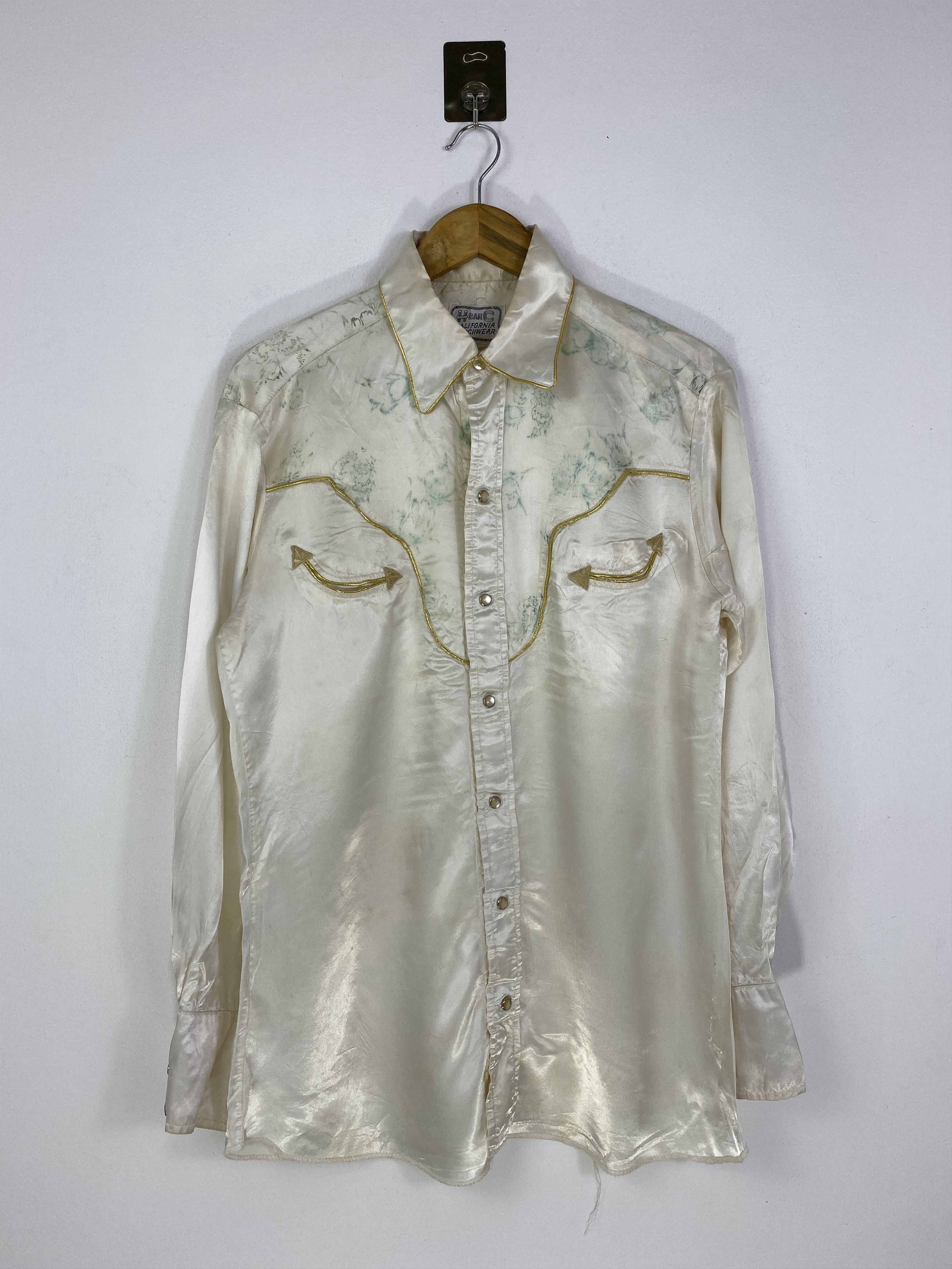 Vintage Vintage 50s H bar C Western Silk Button Up Shirt TA0711 Size US L / EU 52-54 / 3 - 1 Thumbnail