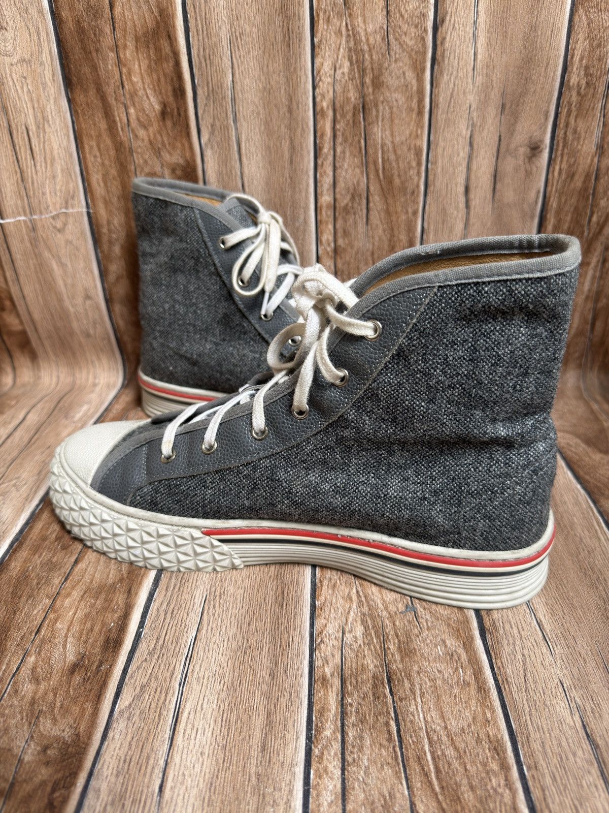Thom Browne Grey collegiate sneaker Size US 10 / EU 43 - 10 Thumbnail