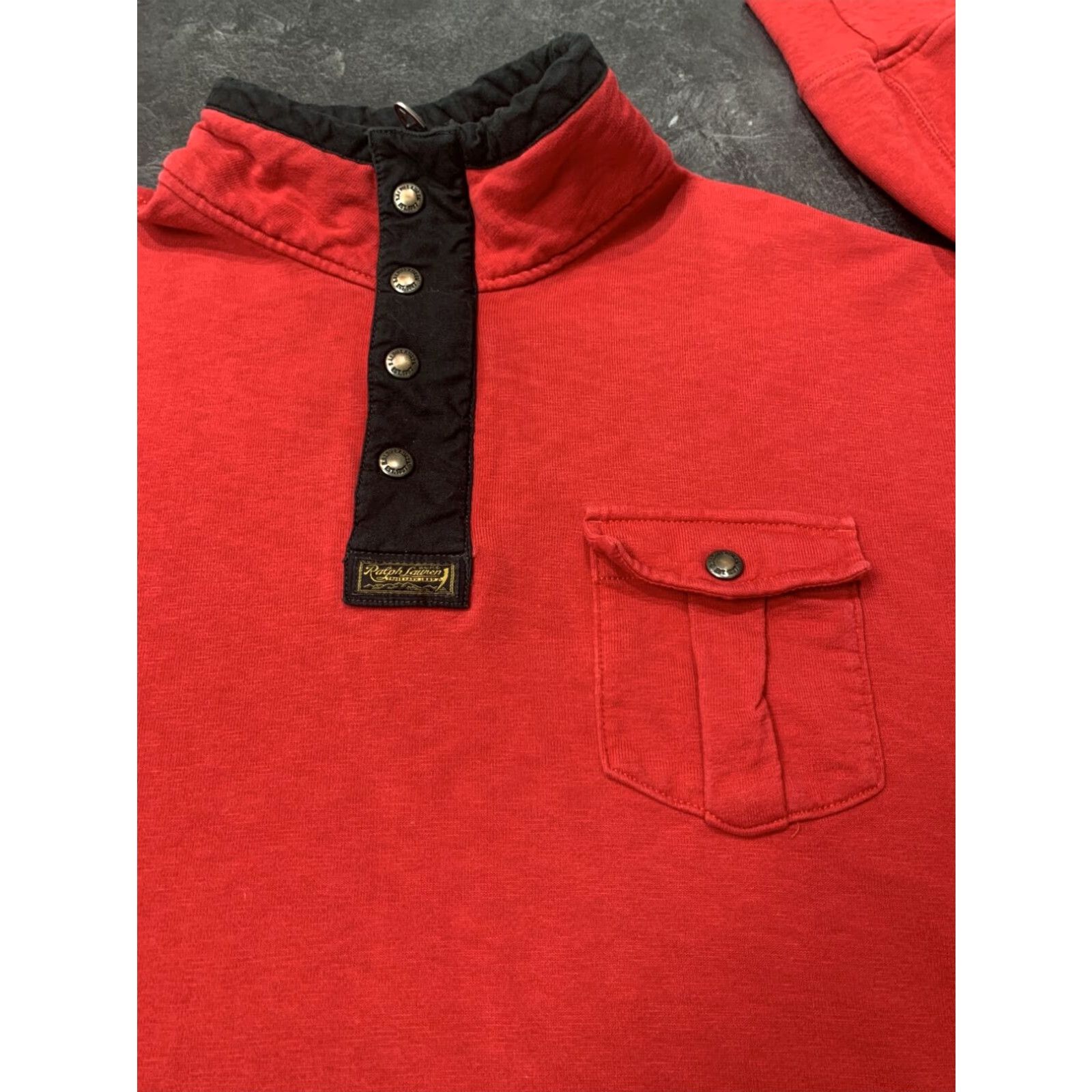 Polo Ralph Lauren Polo Ralph Lauren Sweater Pullover Mens 2XL Red Cotton Mock Neck 1/2 Zip Size US XXL / EU 58 / 5 - 1 Thumbnail