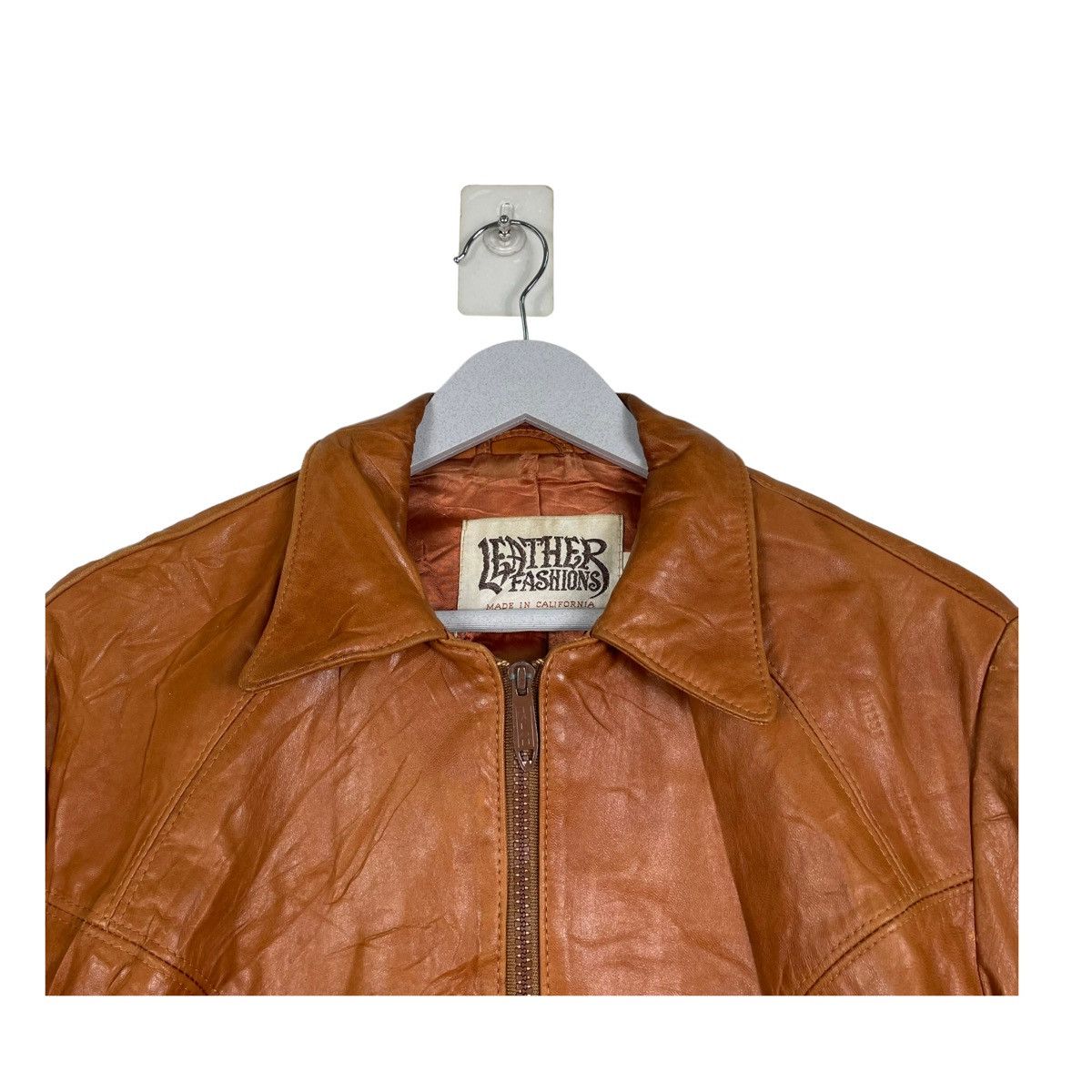 Vintage 💥80s COWHIDE LEATHER BIKER INSPIRED SCHOTT JACKET Size US S / EU 44-46 / 1 - 4 Thumbnail