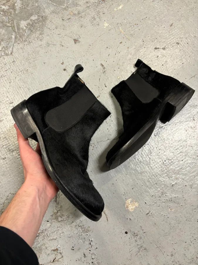 Dolce & Gabbana Dolce & Gabbana Black Calf Hair Chelsea Boots Size US 7 / EU 40 - 1 Thumbnail