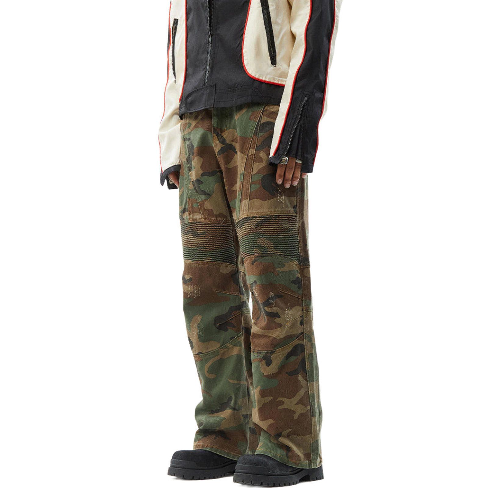 Vintage Combat Ribbed Camo Denim Jeans Size US 32 / EU 48 - 2 Thumbnail