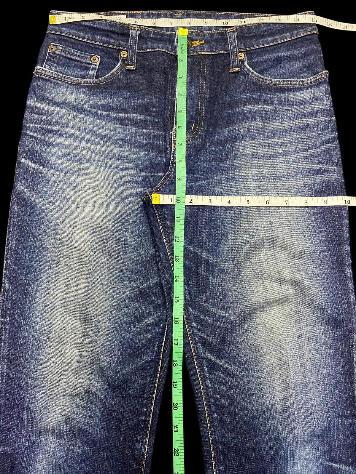Junya Watanabe Vintage Edwin 503 Japan Blue Wash Distressed Skinny Jeans Size US 30 / EU 46 - 12 Thumbnail