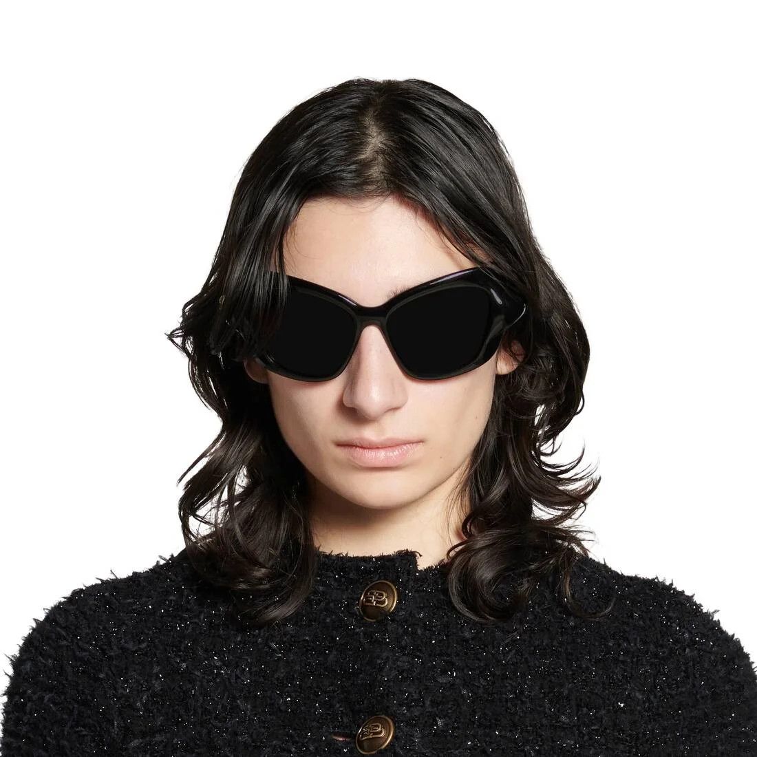 Balenciaga o1srvl11e0226 Size: OS / Palazzo Cat Sunglasses In Black Size ONE SIZE - 5 Thumbnail
