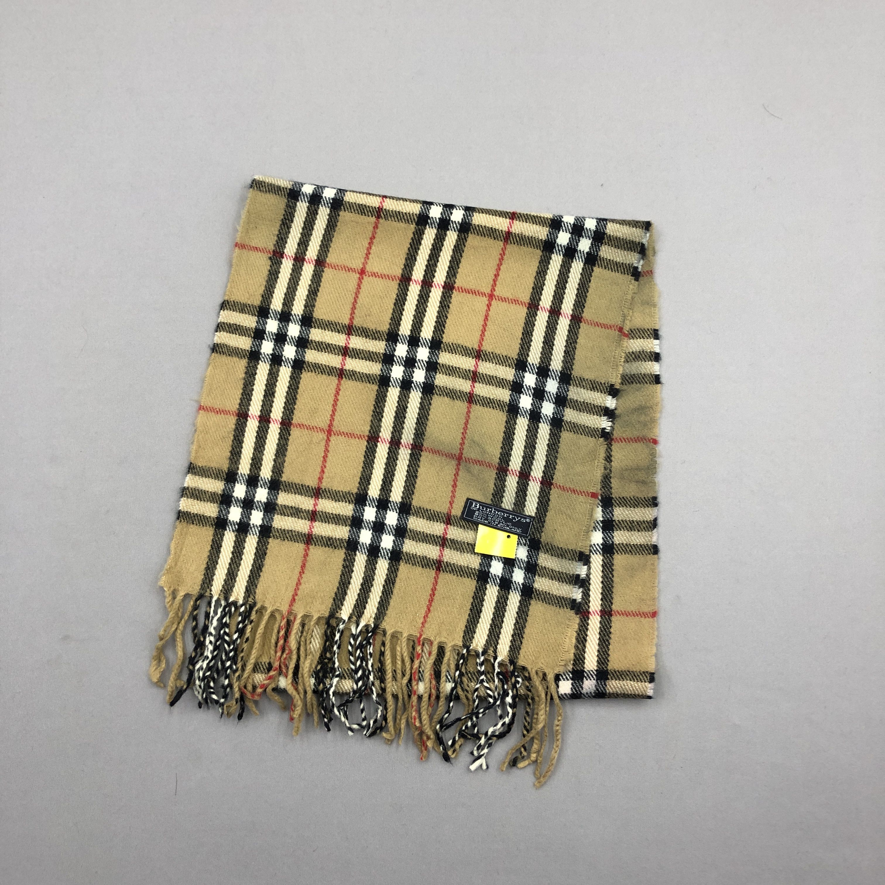 Burberry Vintage Burberry Scarf Muffler Wool Cashmere Scarves Size ONE SIZE - 2 Thumbnail