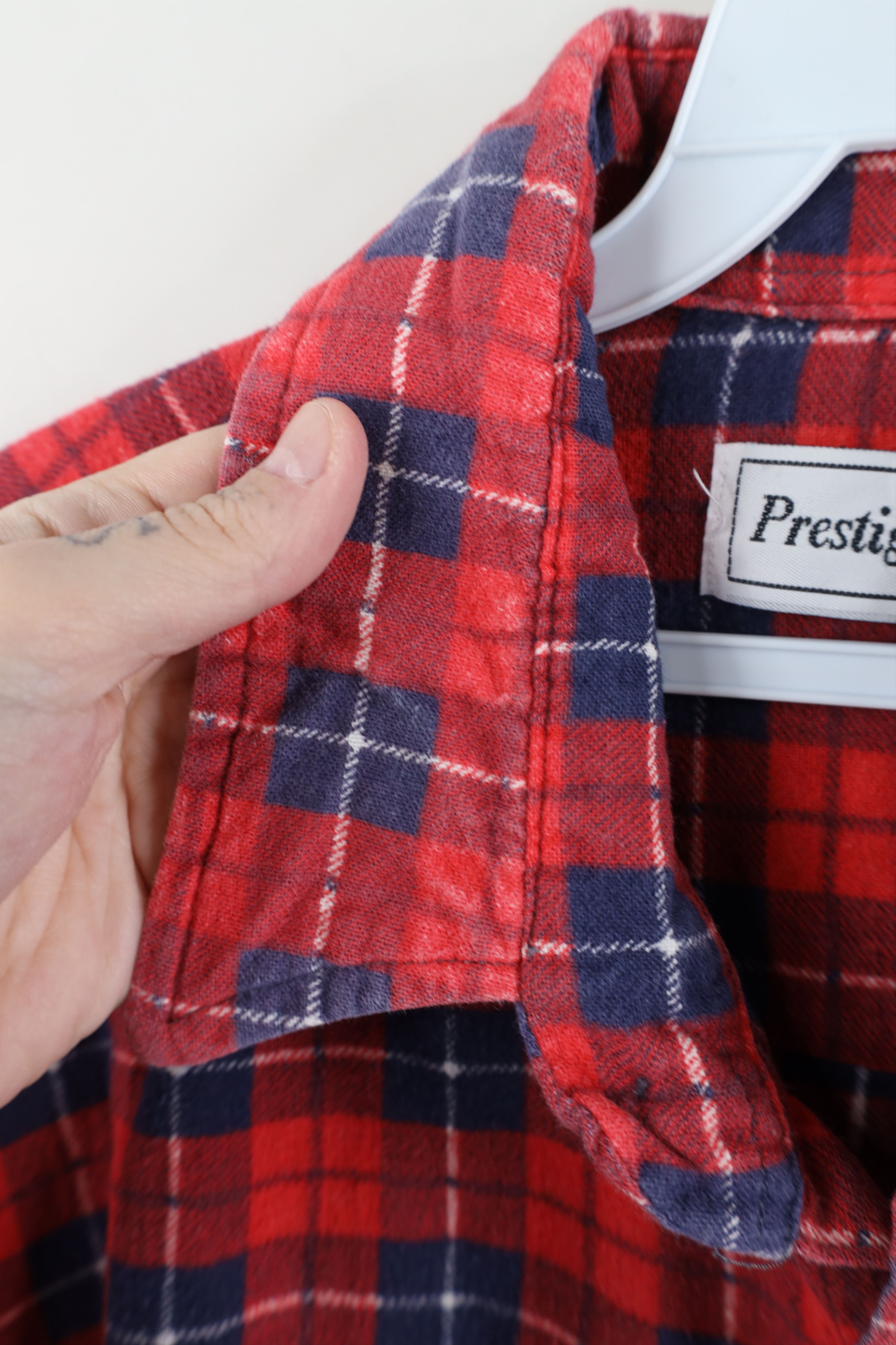 Vintage Vintage 70s Streetwear Collared Button Shirt Red Plaid Size US XL / EU 56 / 4 - 8 Thumbnail