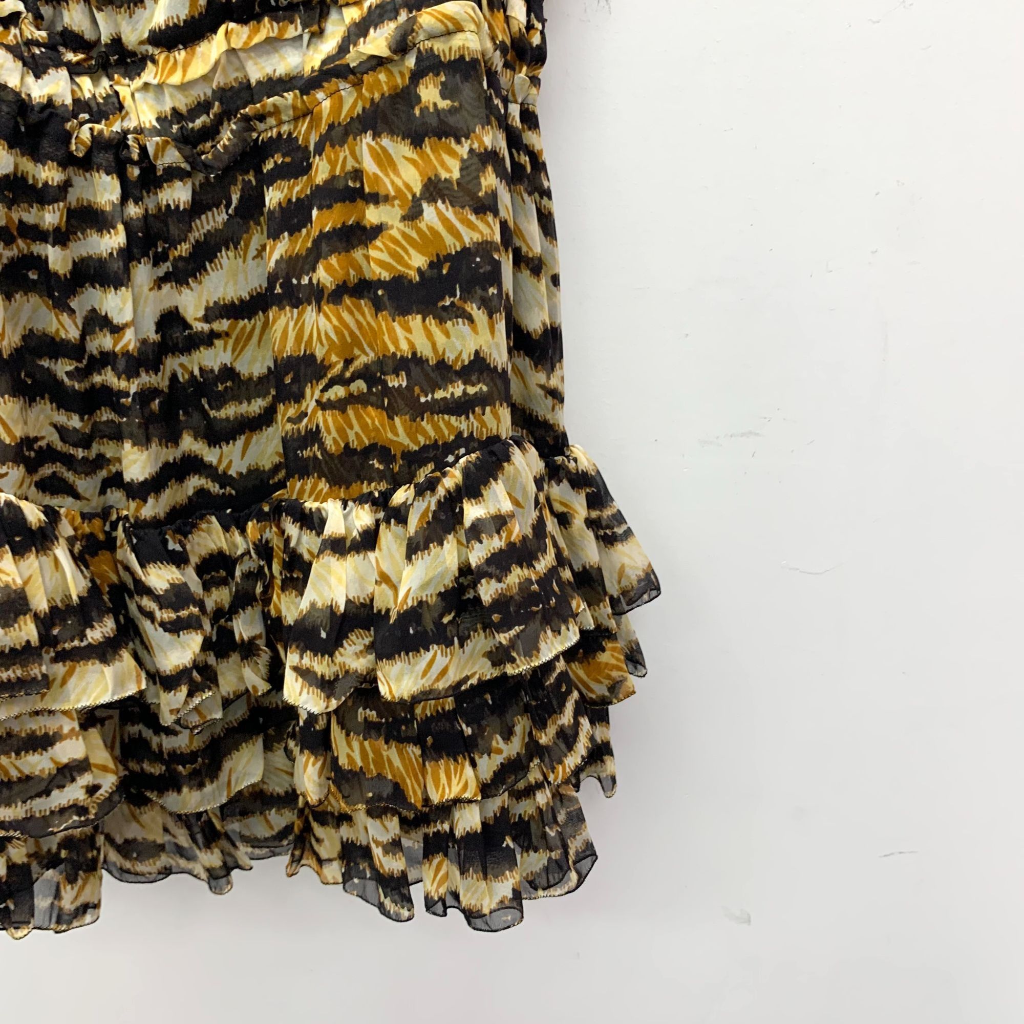 Dolce & Gabbana Dolce & Gabbana Leopard Print Mulberry Silk Ruffled Mini Dre Size XS / US 0-2 / IT 36-38 - 5 Thumbnail