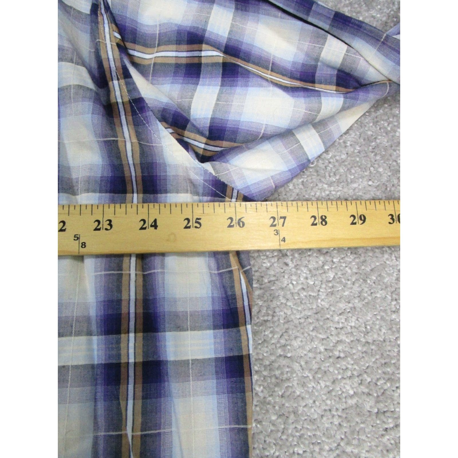 Wrangler VINTAGE Wrangler Shirt Mens 2XL Purple Cotton Pearl Snap Logo Button-Up Plaid long sleeve Size US XXL / EU 58 / 5 - 7 Thumbnail