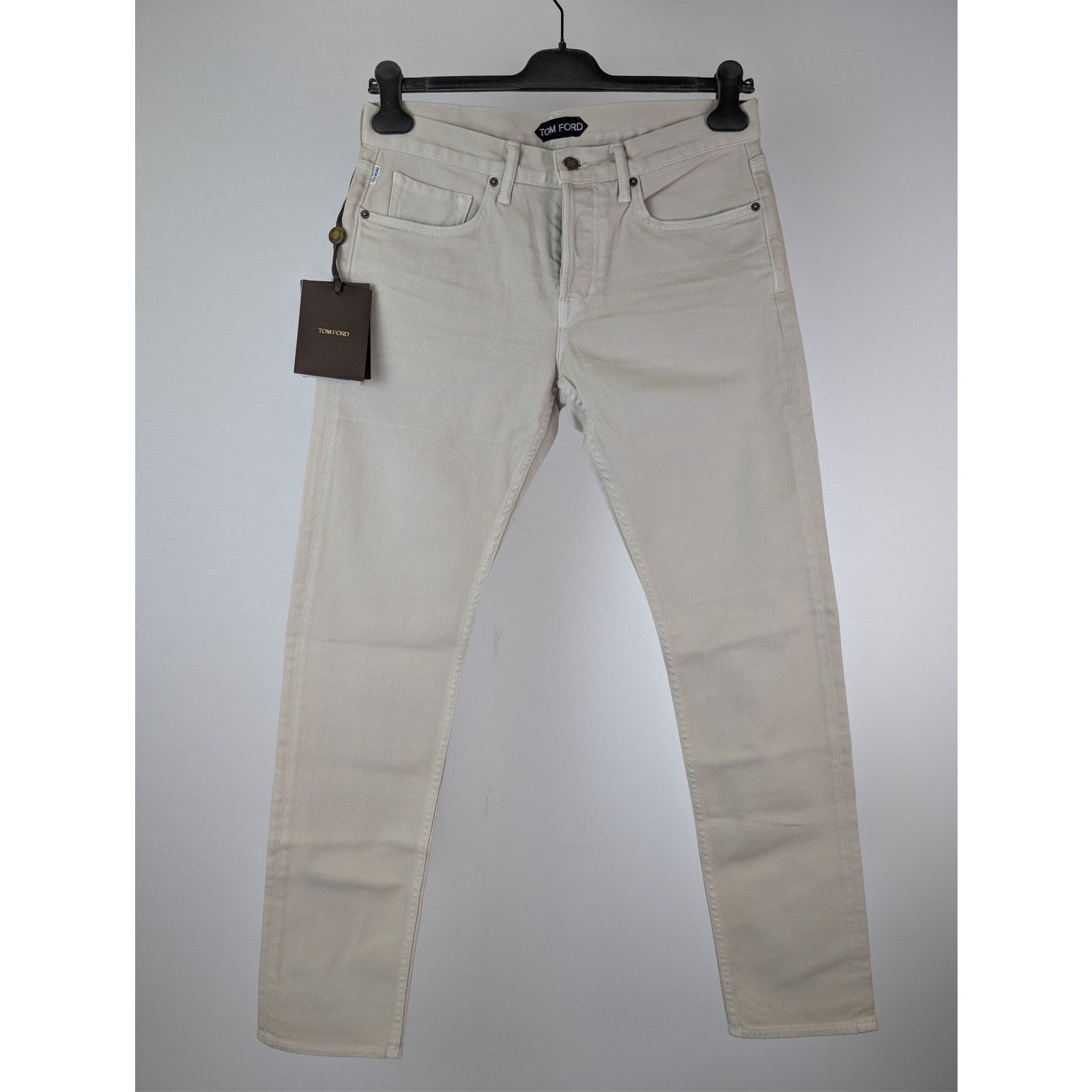 Tom Ford o1rshd1 Slim-Fit Cotton Denim Jeans in Beige Size US 32 / EU 48 - 1 Thumbnail