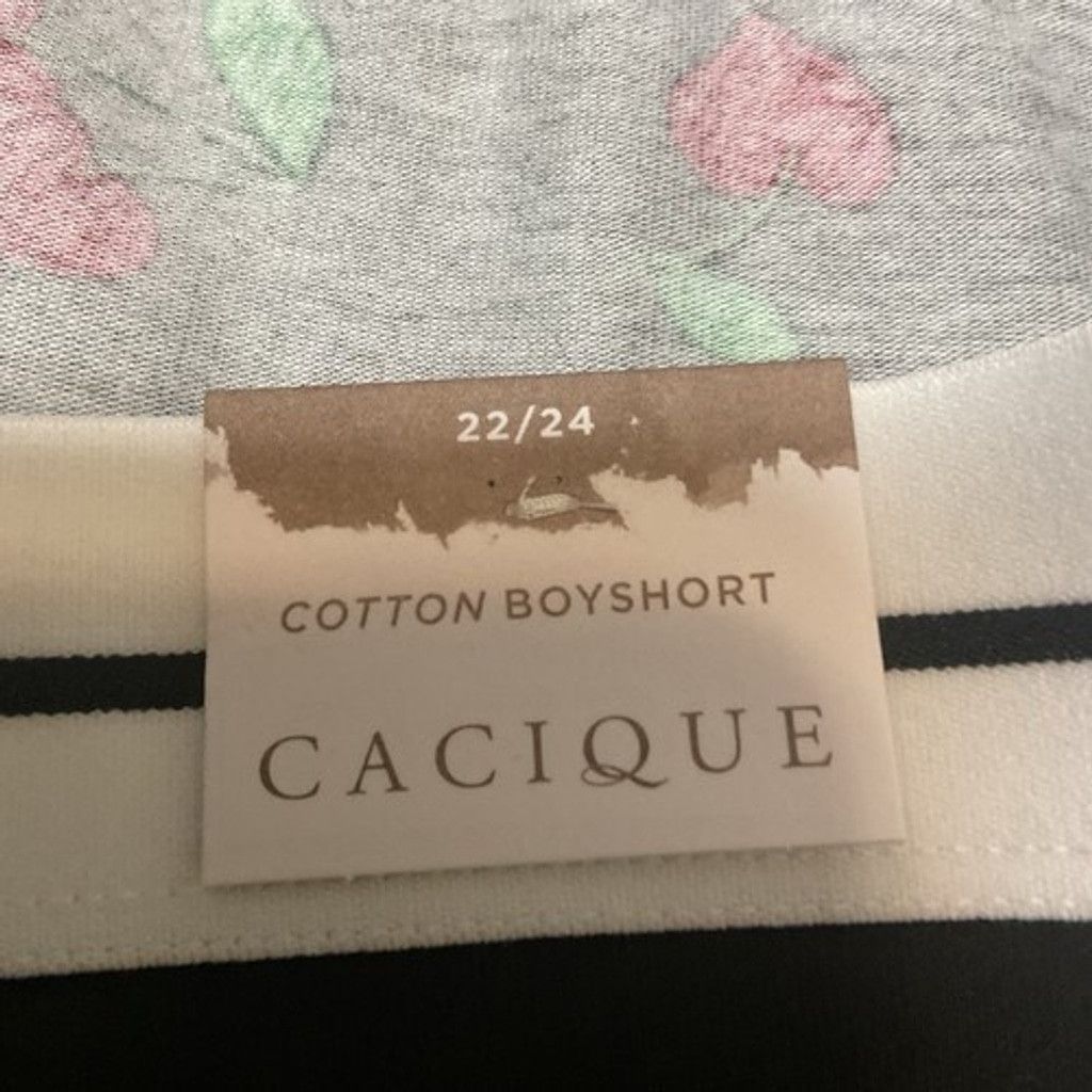 Other NWT Cacique Cotton Boyshorts Lot of 2 Panty Women 22/24 Size ONE SIZE - 5 Thumbnail