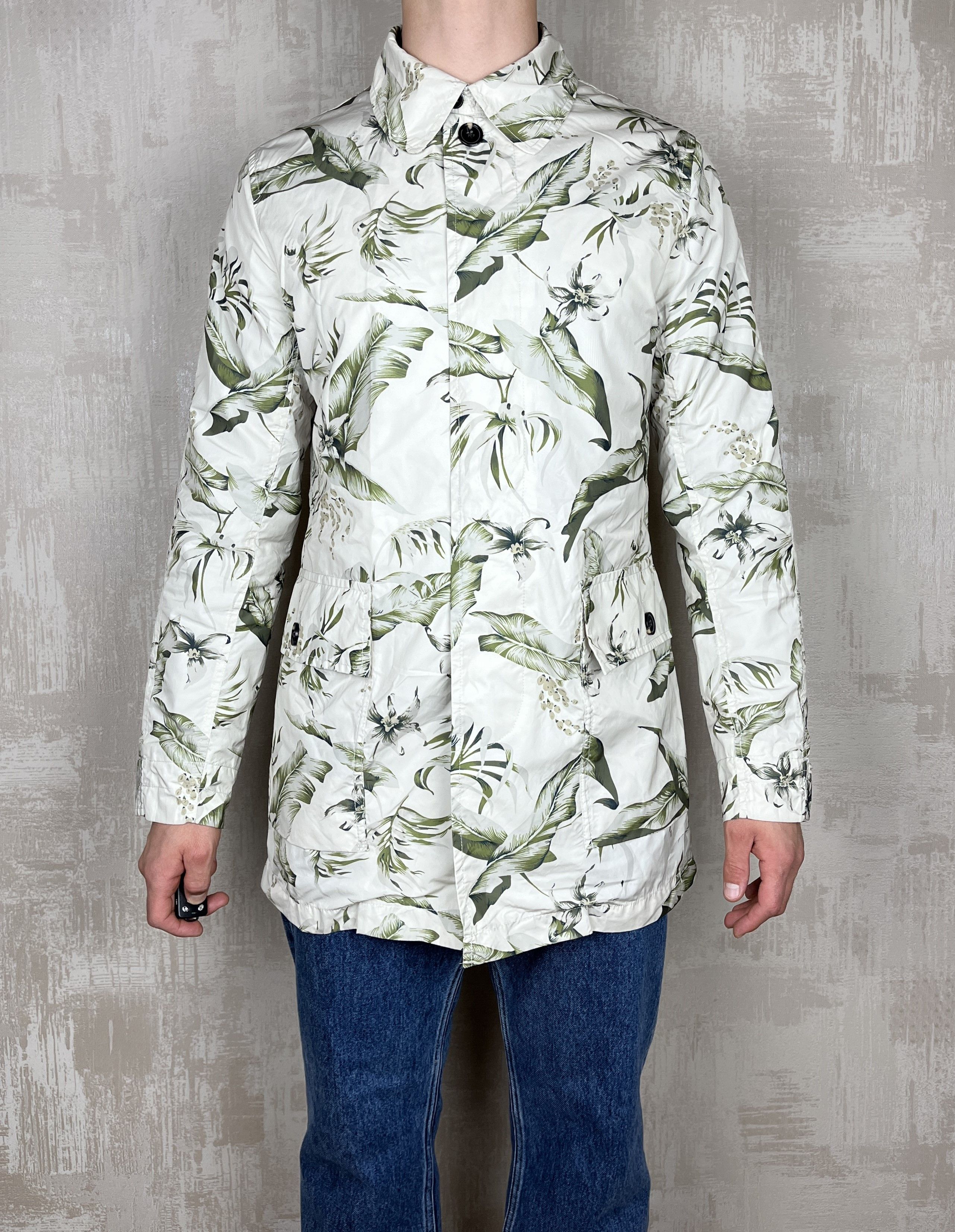 Scotch & Soda SCOTCH & SODA Tropic Pattern Lightweight Long Jacket Size US L / EU 52-54 / 3 - 1 Thumbnail