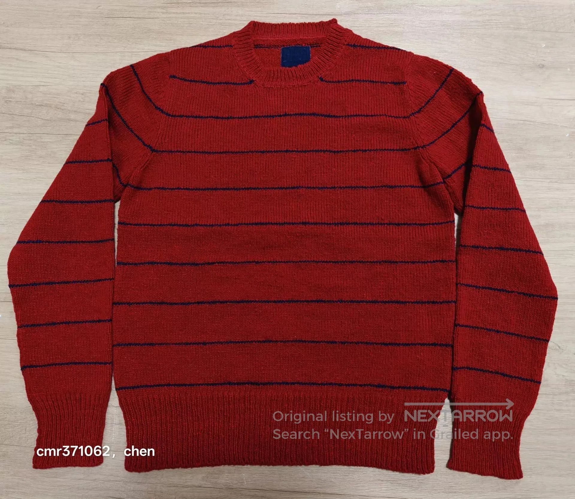 Visvim Red Striped Long Sleeve Sweater. Size US S / EU 44-46 / 1 - 1 Thumbnail