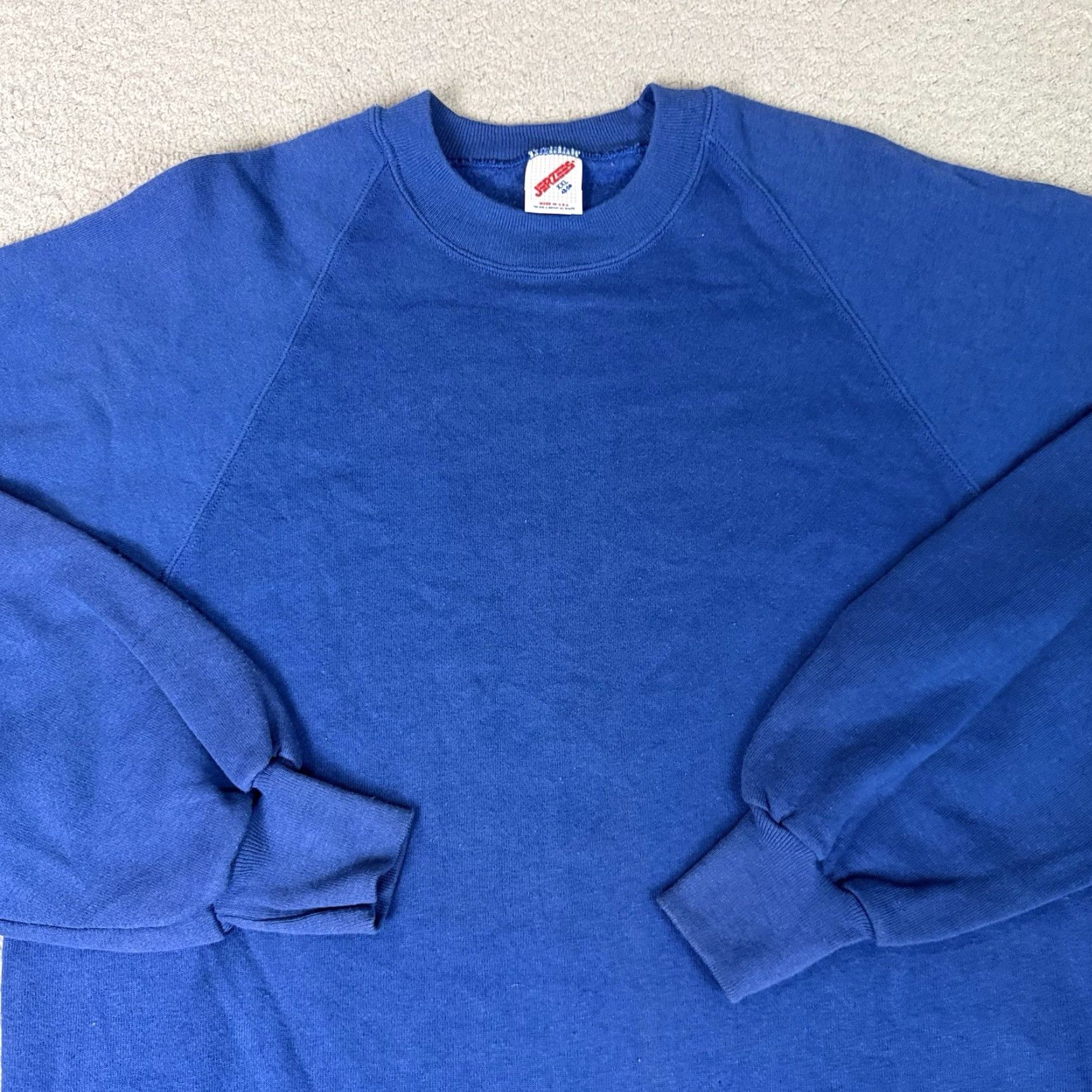 Jerzees VINTAGE Jerzees Sweatshirt Adult XXL Blue Blank Crewneck USA Pullover Essential Size US XXL / EU 58 / 5 - 2 Thumbnail