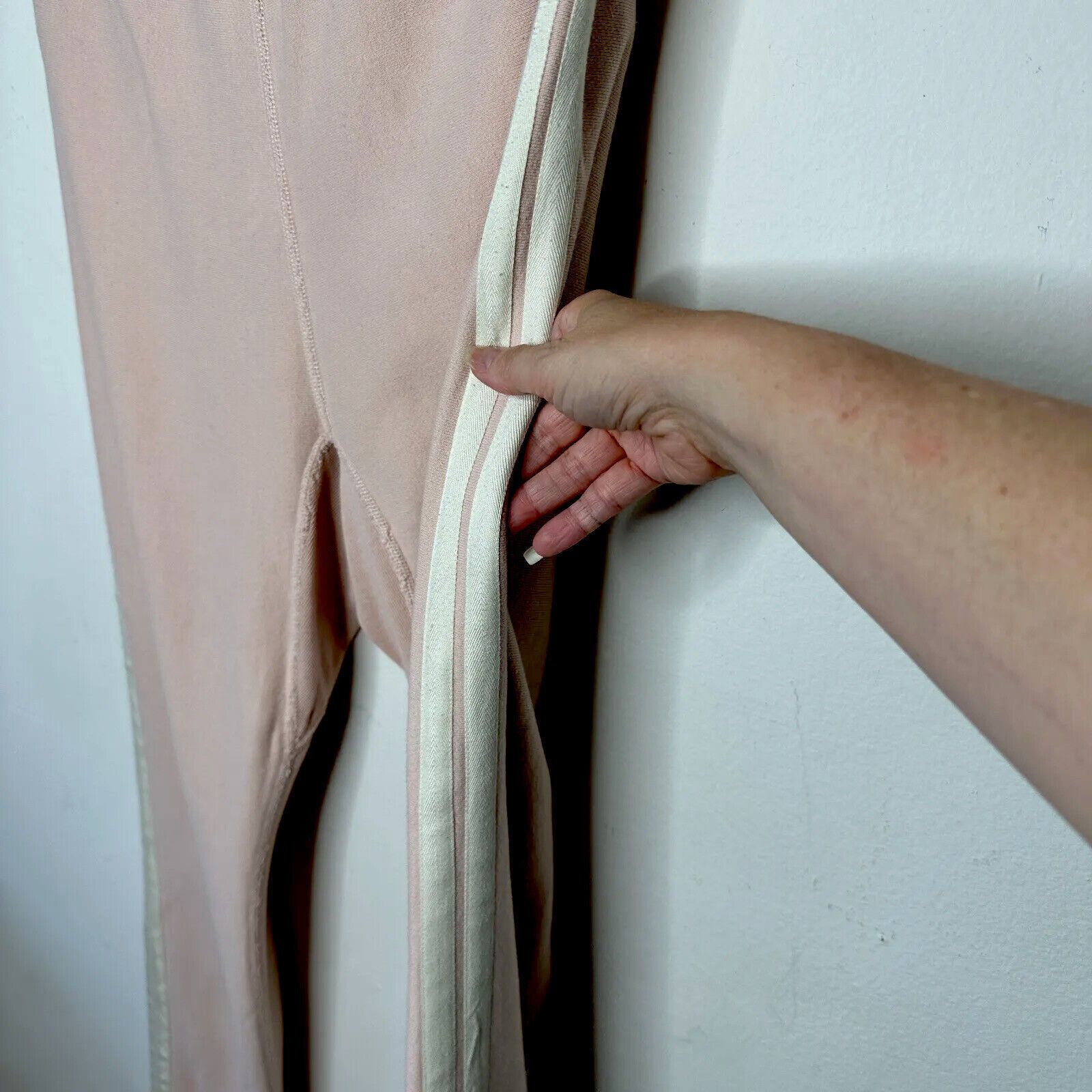 Pink Light Pink Drawstring High Waist Jogger White Side Stripe M Size 30" / US 8 / IT 44 - 2 Thumbnail