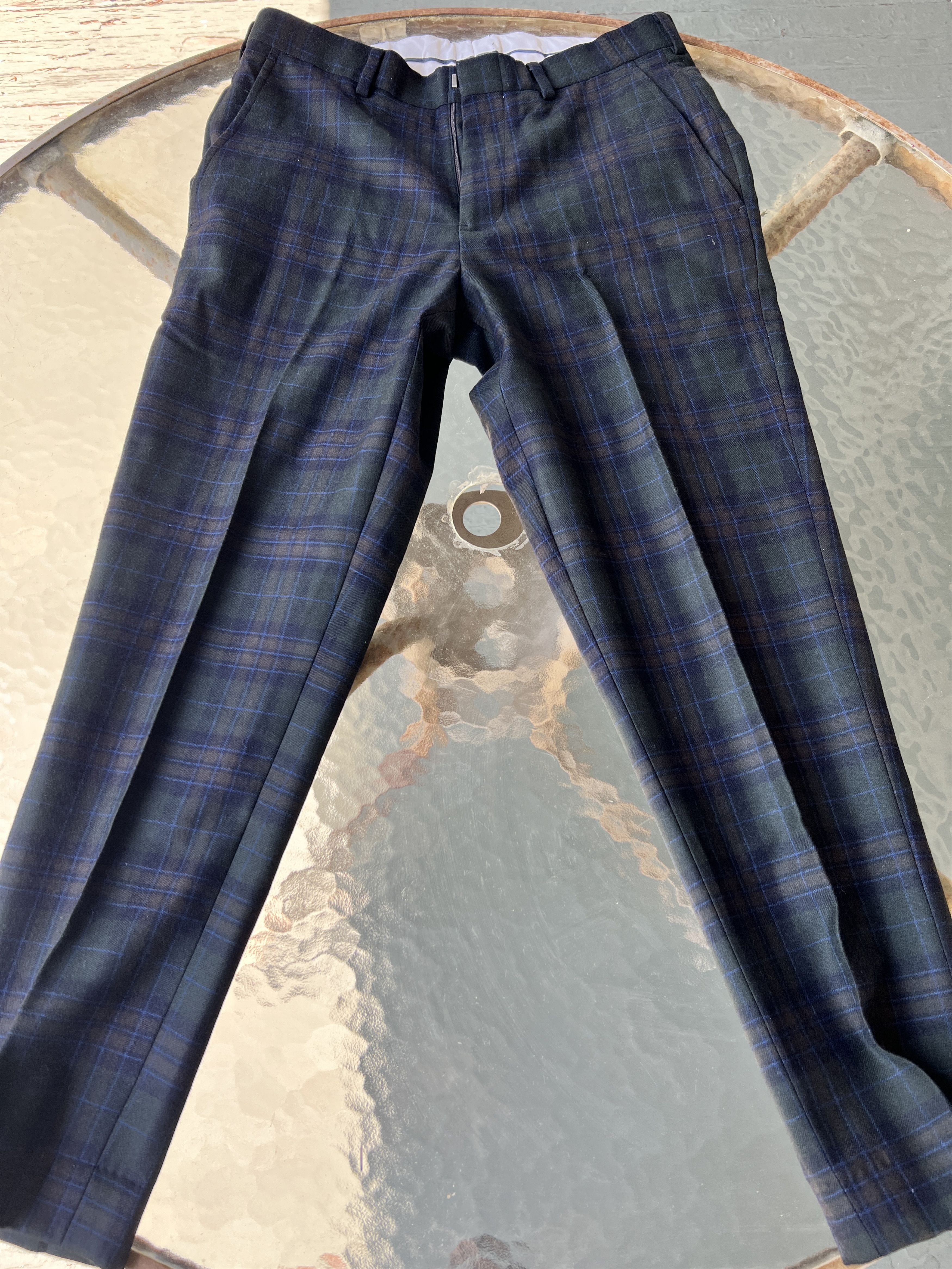 Brooks Brothers 1818 Fitzgerald Plaid Wool Dress Pants Sz 30