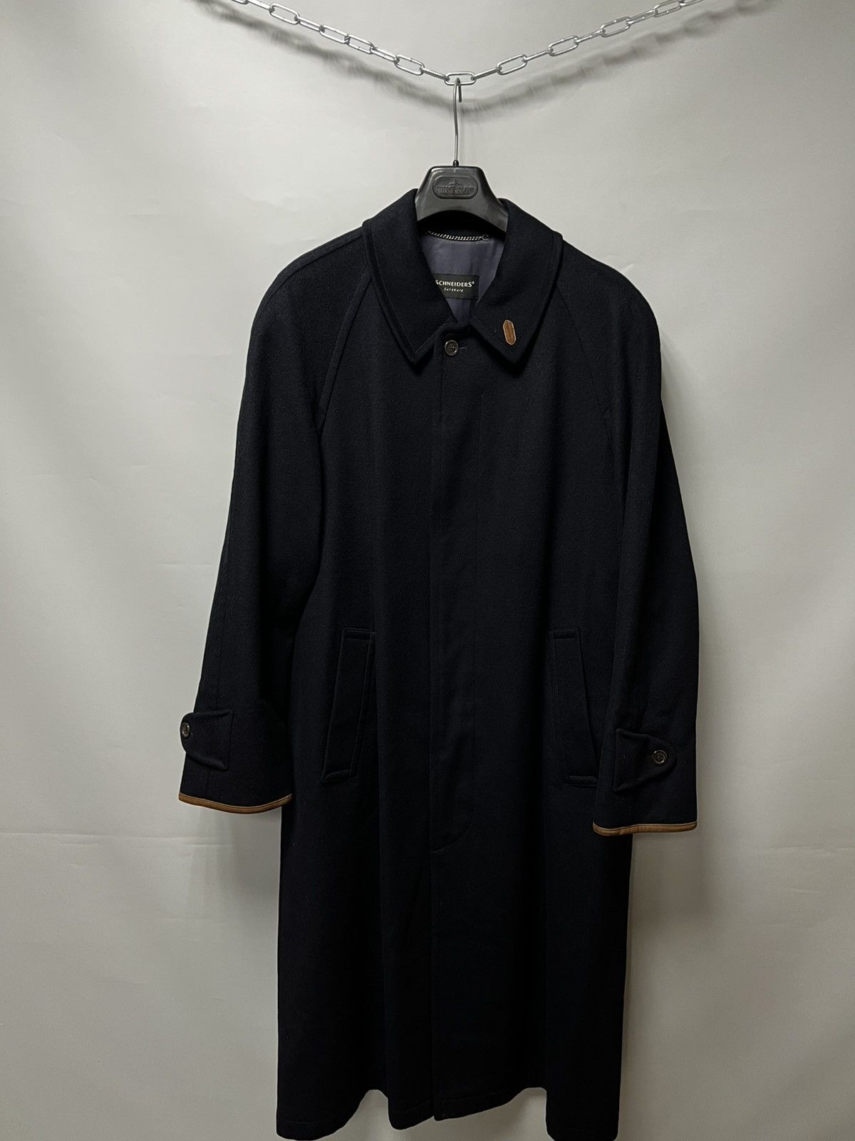 Schneiders Schneiders Salzburg Wool Long Overcoat Black Wool + Alpaca Size US L / EU 52-54 / 3 - 1 Thumbnail