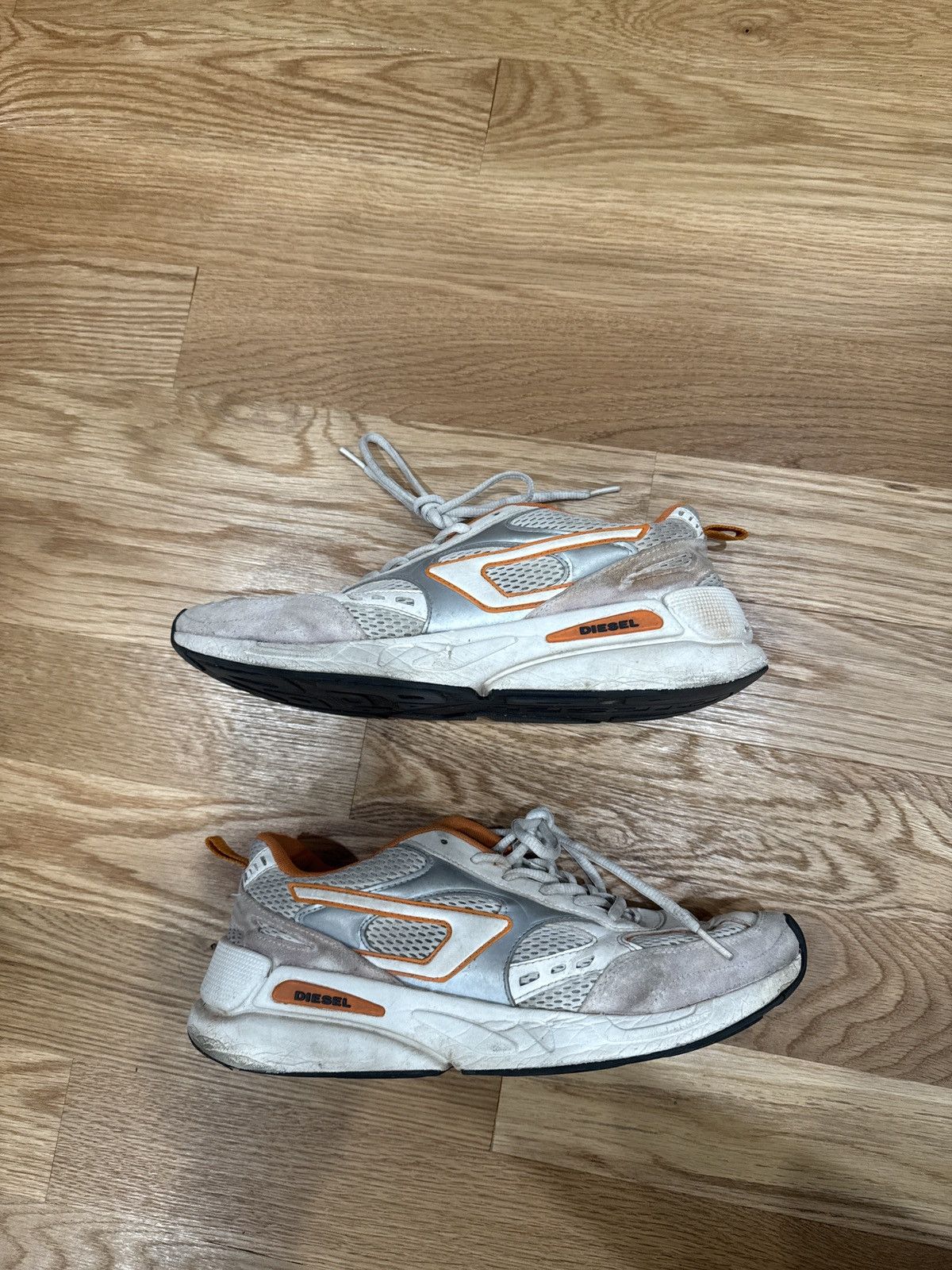Diesel Diesel Sport Runner Sneakers – White/Orange Size US 11 / EU 44 - 2 Thumbnail