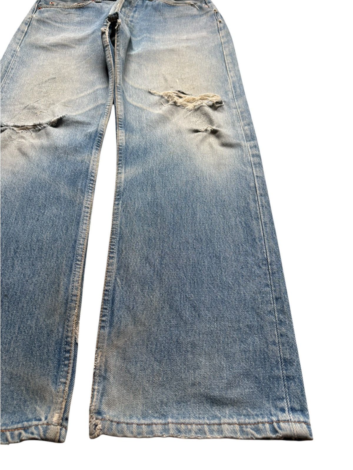 Levi's Vintage 90s Levis 501 Mud Wash Distress Ripped Loose Jeans Size US 34 / EU 50 - 7 Thumbnail