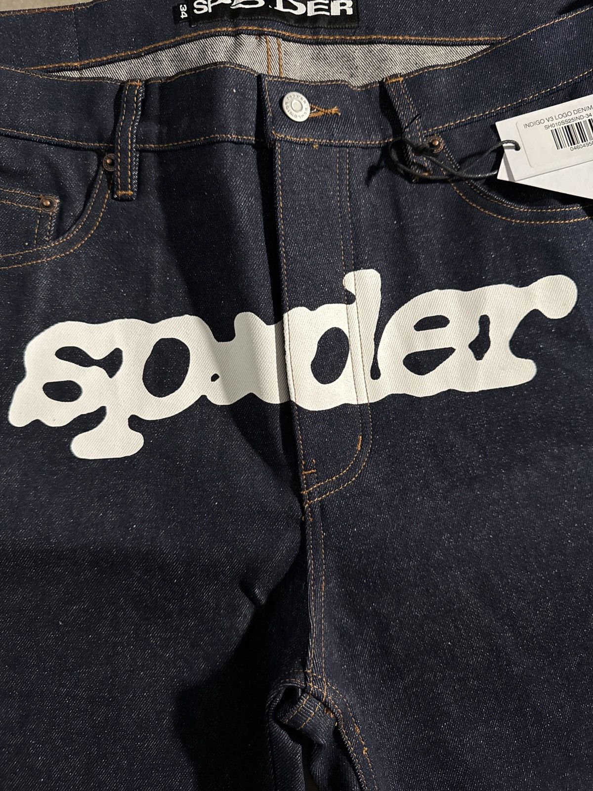 Sp5der Sp5der V3 Logo Denim Short ‘indigo Denim’ Size US 34 / EU 50 - 4 Thumbnail