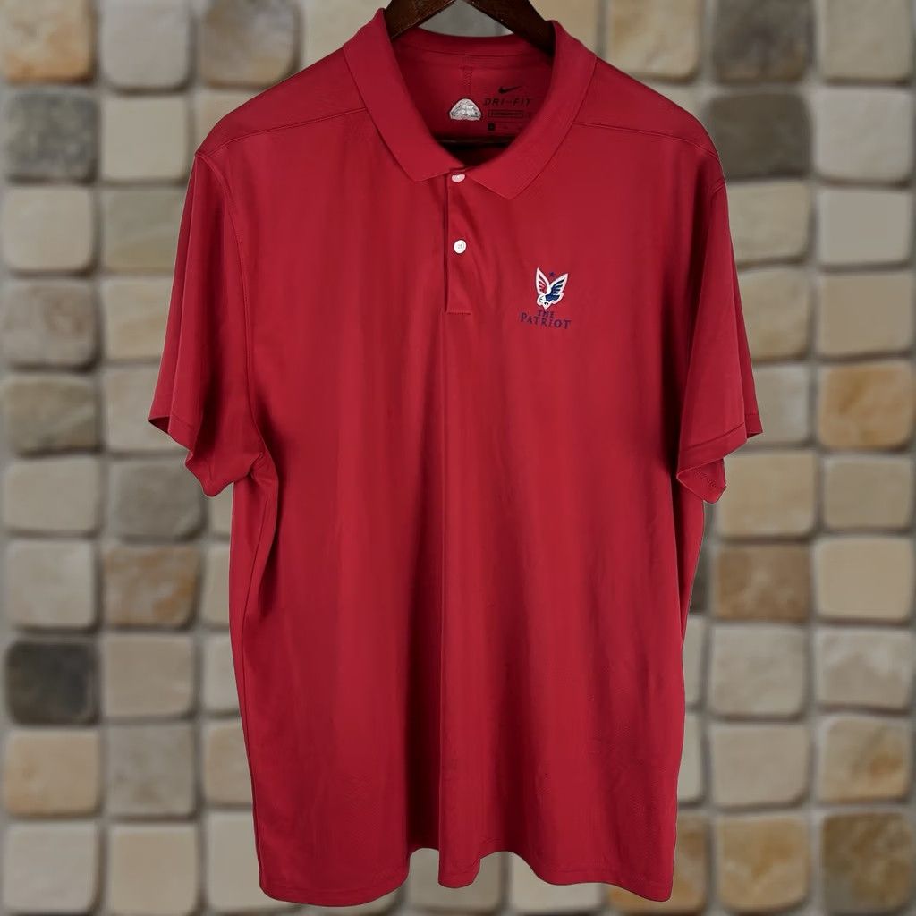 Nike Nike Dri Fit Polo Shirt Men's XL Red Golf The Patriot Folds of Honor Size US XL / EU 56 / 4 - 1 Thumbnail