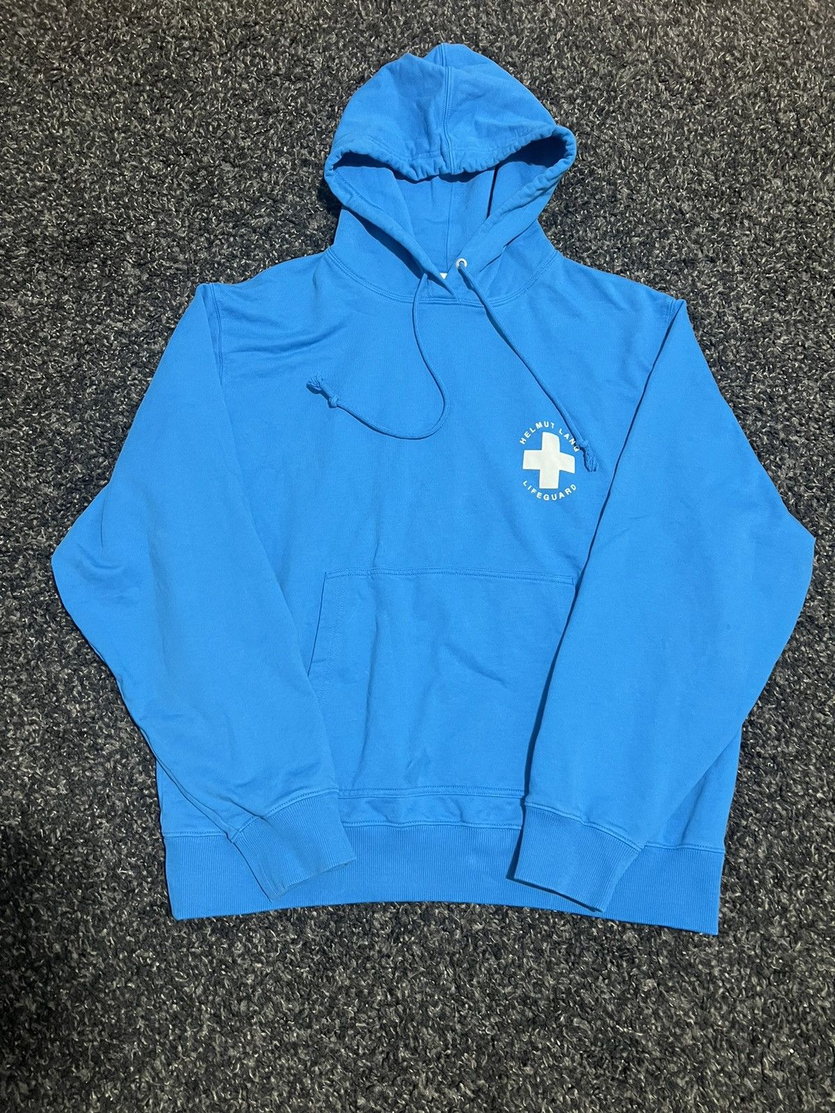 image of Helmut Lang Lifeguard Hoodie in Blue, Men's (Size 2XL)