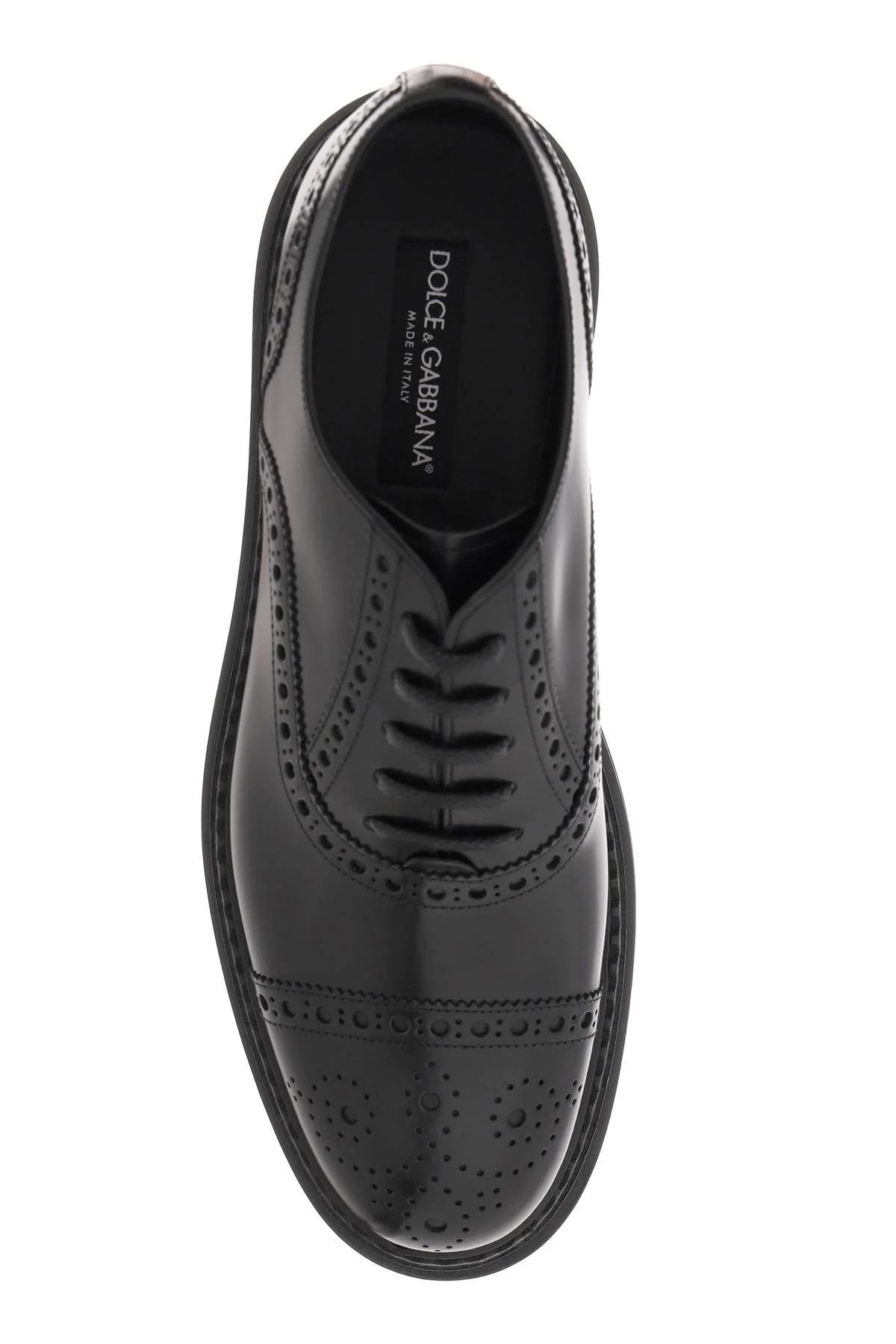 Dolce & Gabbana o1s22i1n0225 Leather Oxford Lace-up Shoes in Black Size US 12 / EU 45 - 2 Thumbnail