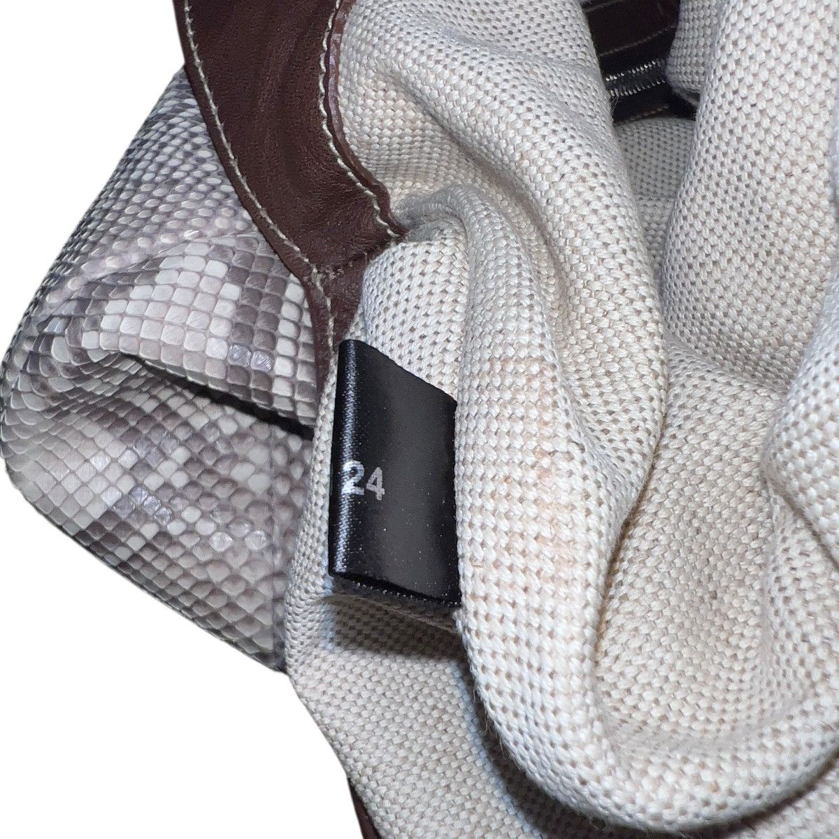 Jil Sander JIL SANDER Real Python Leather Mini Boston Bag “PITONE FOLD” Size ONE SIZE - 9 Thumbnail