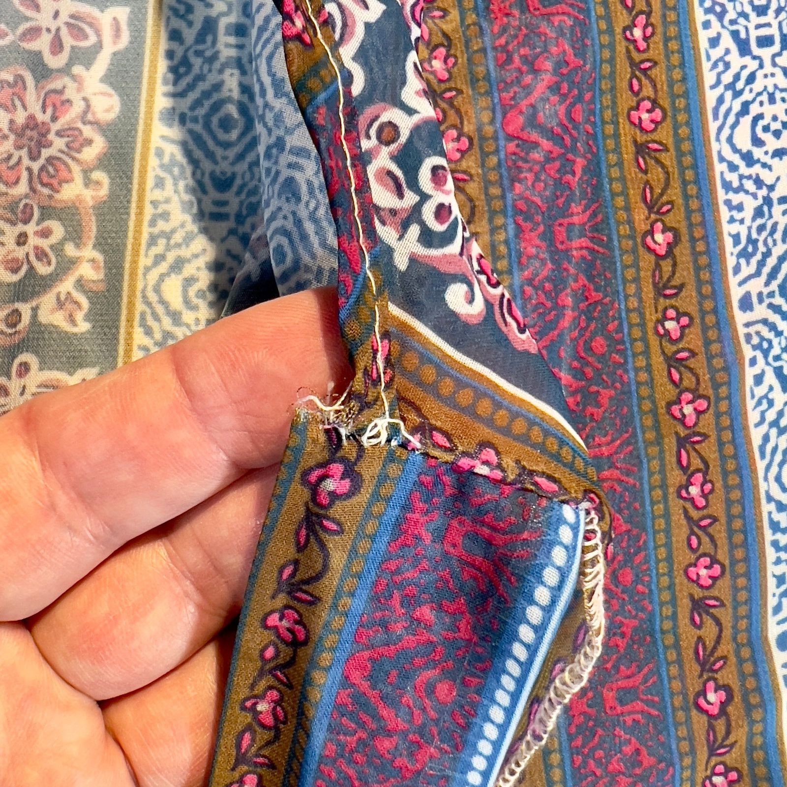 Other Beach Cover-Up Bohemian Boho Paisley Blue Purple Long Belts Size ONE SIZE - 5 Thumbnail