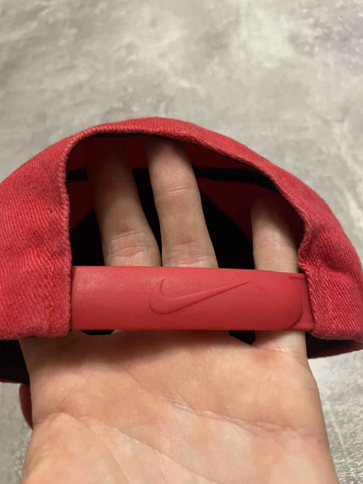 Nike × Vintage Vintage Nike Swoosh Logo Red Cap Hat Y2K Size ONE SIZE - 7 Thumbnail