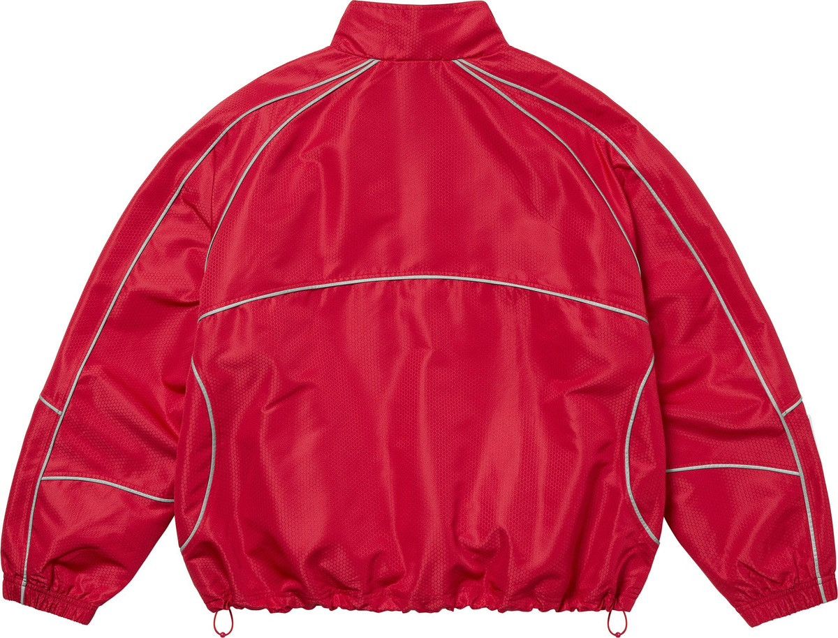 Supreme Supreme Reflective Piping Pullover Red Ripstop Jacket FW24 