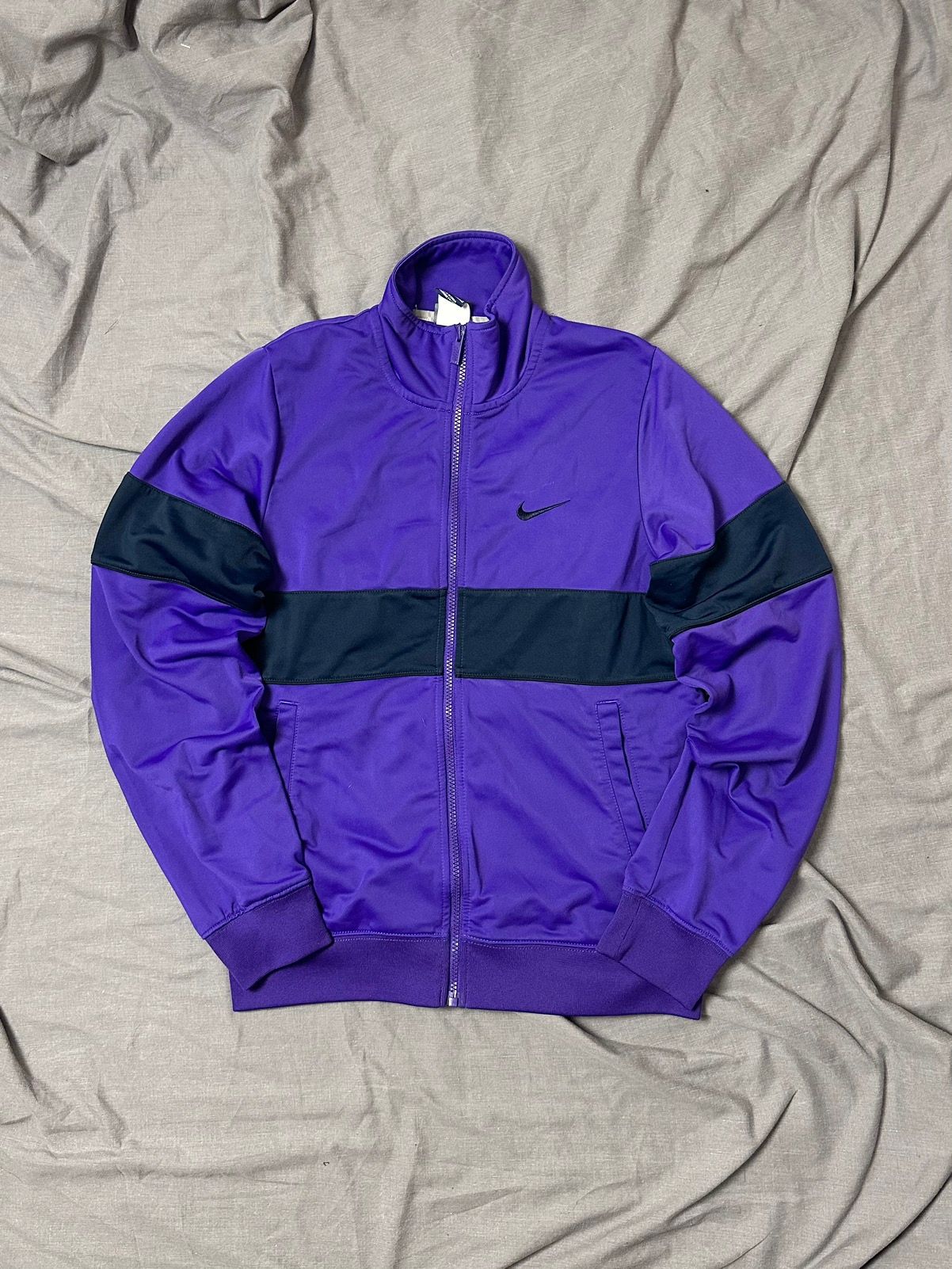 Pre-owned Nike X Vintage Y2k Nike Vintage Purple Mini Swoosh Sweatshirt
