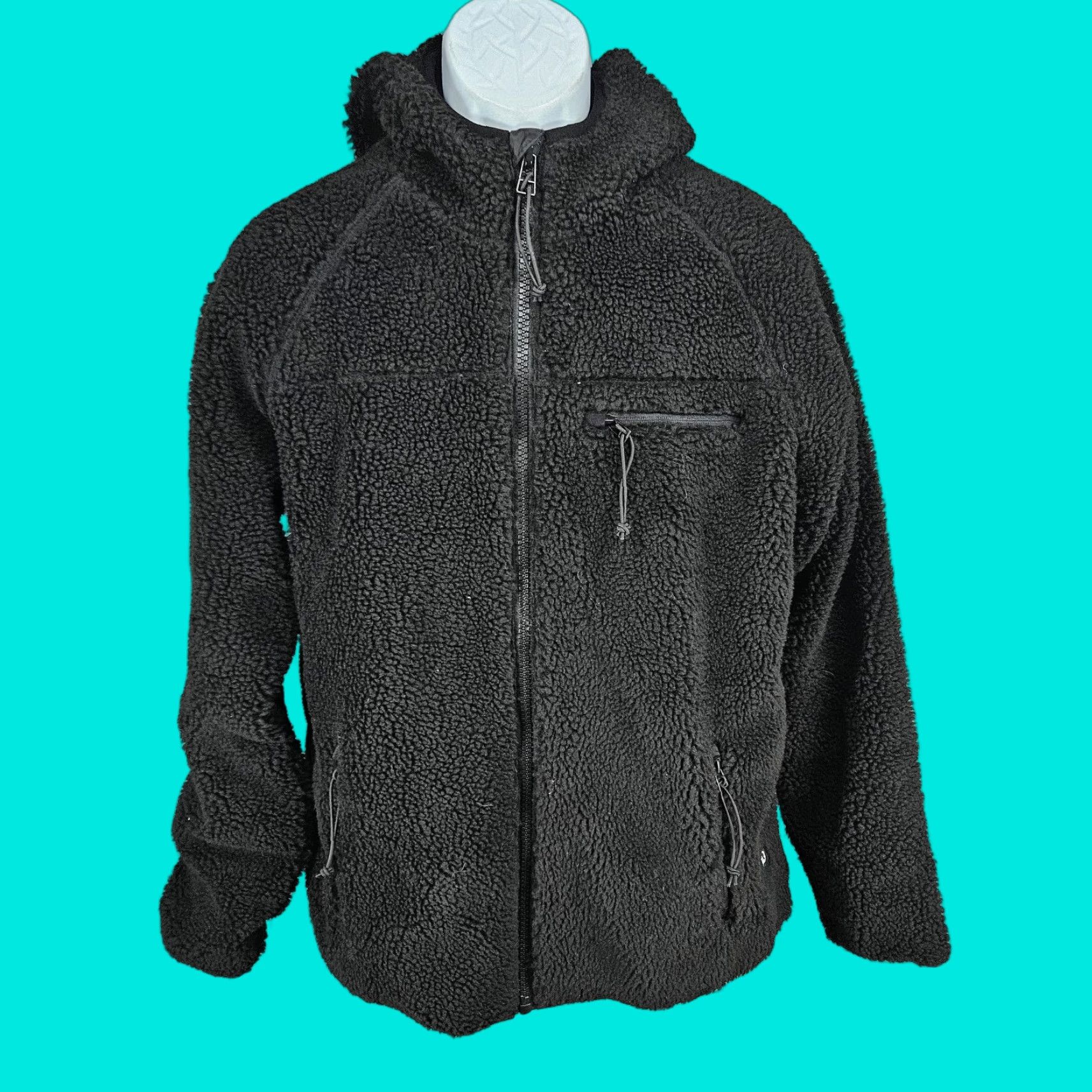 Vintage Brandit Black Hooded Fleece Full Zip Jacket M Men Jacket Hooded Zip Pockets Casual Outdoor 90s? Size US M / EU 48-50 / 2 - 1 Thumbnail
