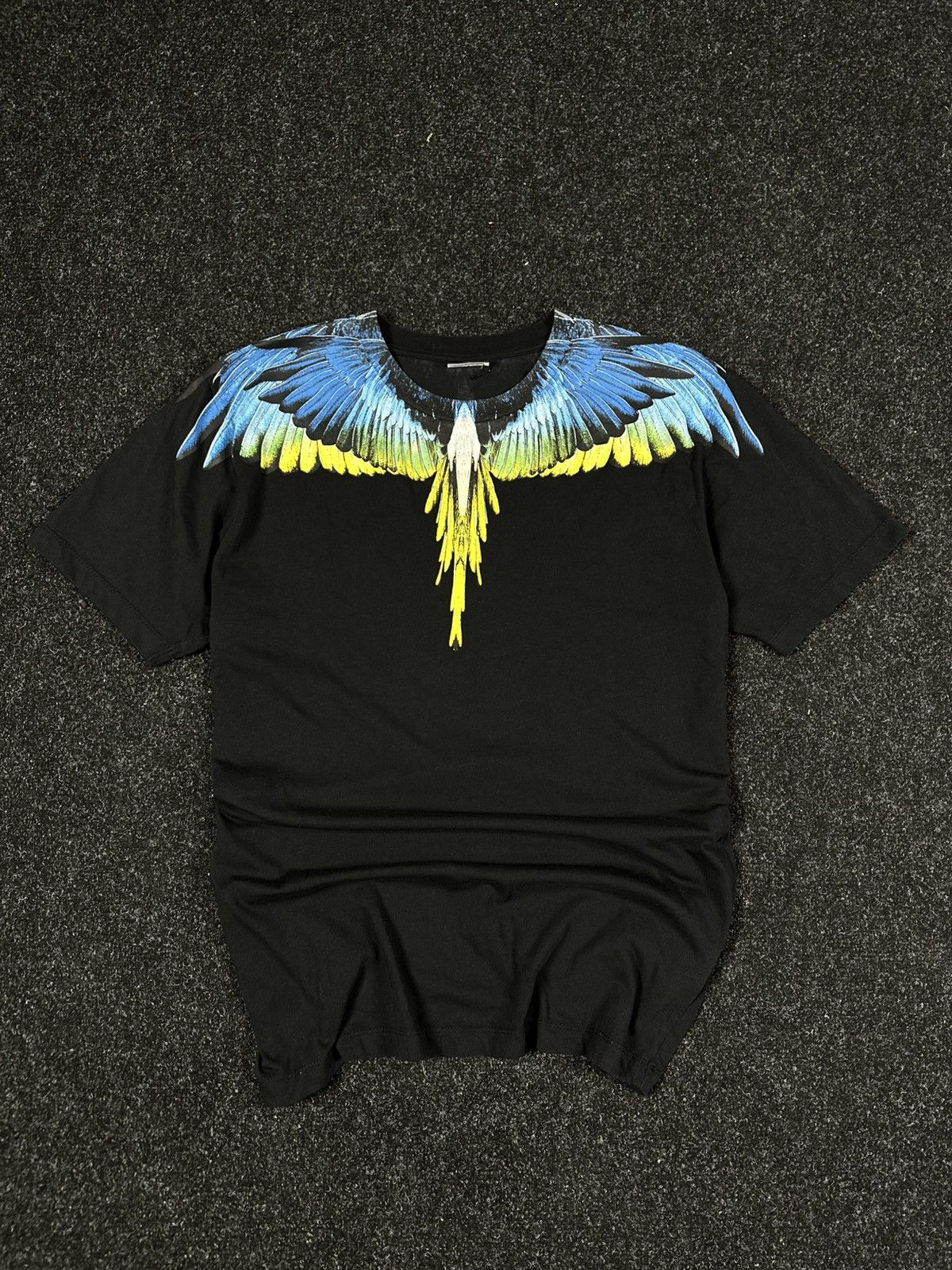 Marcelo Burlon Marcelo Burlon Wings T-Shirt Tee Black Multicolor Print Size US M / EU 48-50 / 2 - 2 Thumbnail