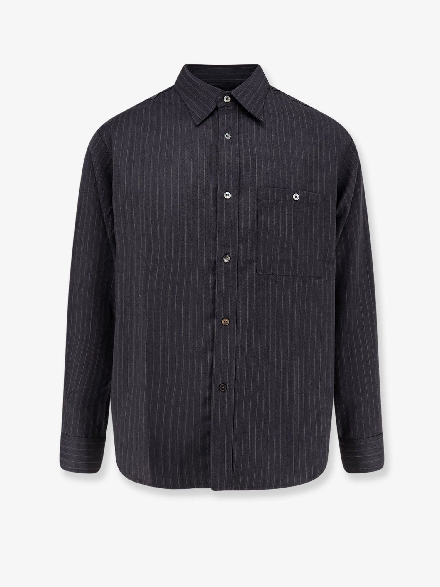 TONYWACK Striped Wool Blend Unisex Shirt Size US XL / EU 56 / 4 - 1 Thumbnail