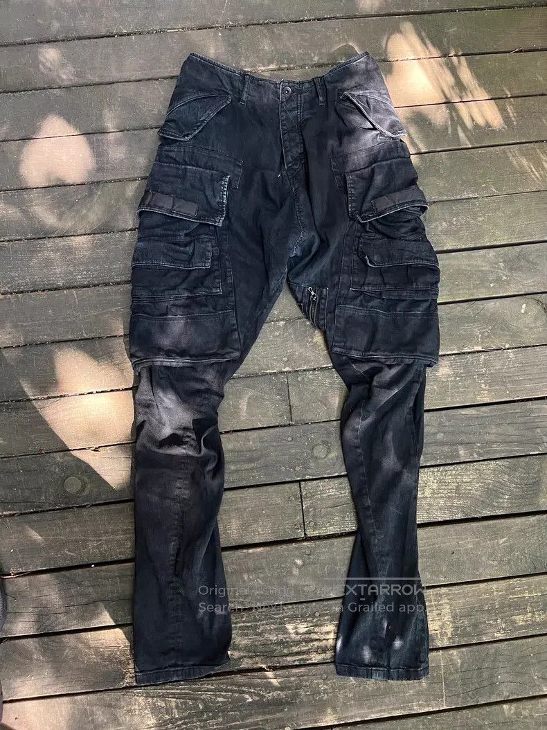 Julius Julius size:1 Blue-Black Dyed Bullet Pants Size US 26 / EU 42 - 1 Thumbnail