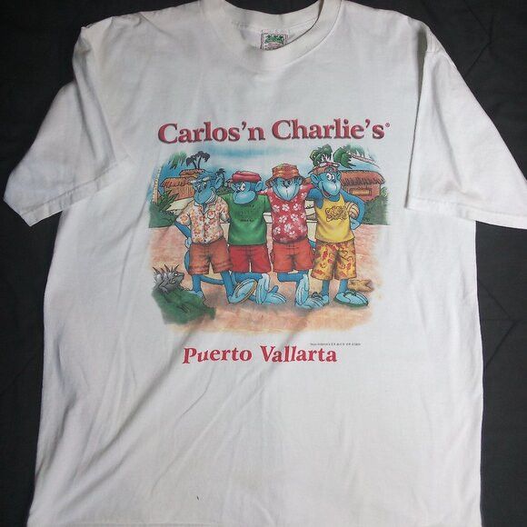 Vintage Vintage Carlos 'n Charlie's Puerto Vallarta T-Shirt Size US M / EU 48-50 / 2 - 2 Thumbnail