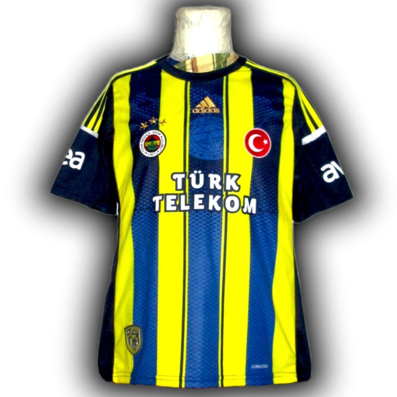 Adidas Fenerbahce SK Turkey 2012 2013 Home shirt jersey Size US M / EU 48-50 / 2 - 1 Thumbnail