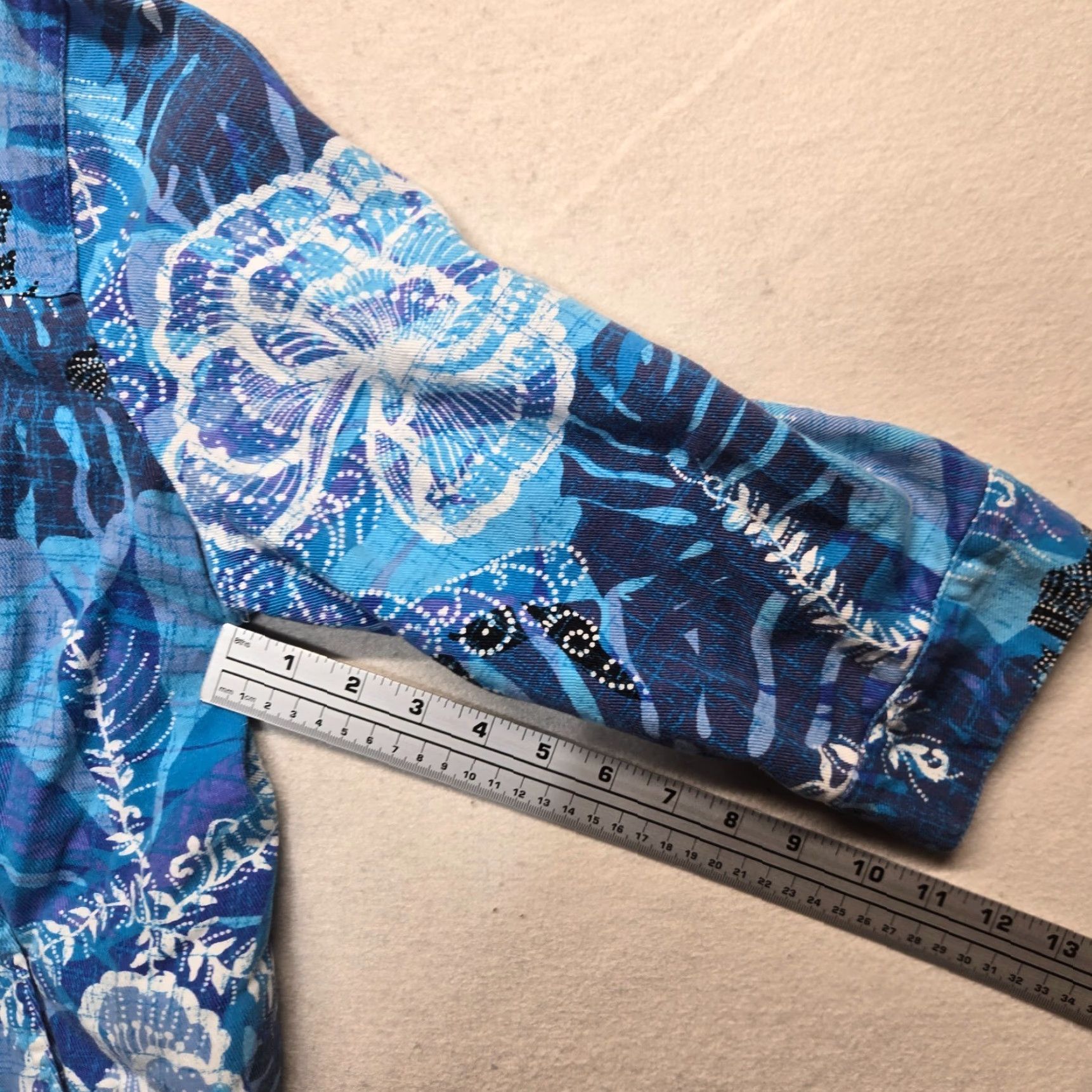 Vintage Ruby Rd Blazer Women's Floral Blue Button Long Sleeve L Adult Regular Modern Hipster Retro Jacket Blazer Size L / US 10 / IT 46 - 5 Thumbnail
