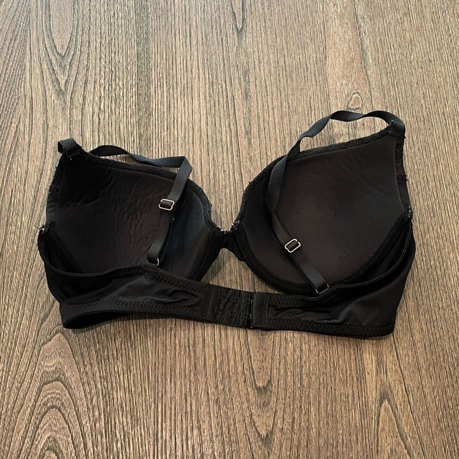 Jessica Simpson Jessica Simpson Black Lace Padded T-Shirt Bra Size 34C Size ONE SIZE - 4 Thumbnail
