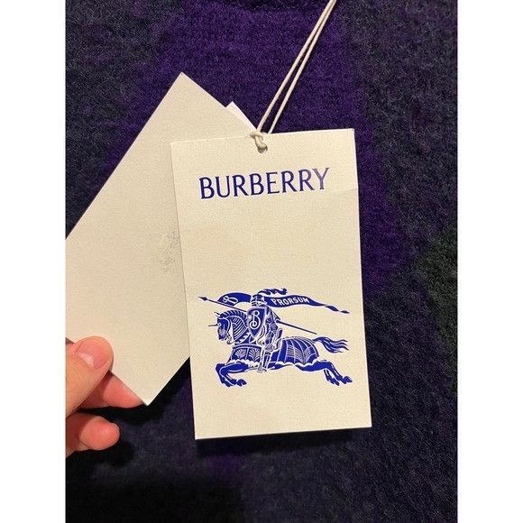 Burberry Burberry Wool Argyle Sweater Royal Pattern Tassel Knitwear M Size US XL / EU 56 / 4 - 8 Thumbnail