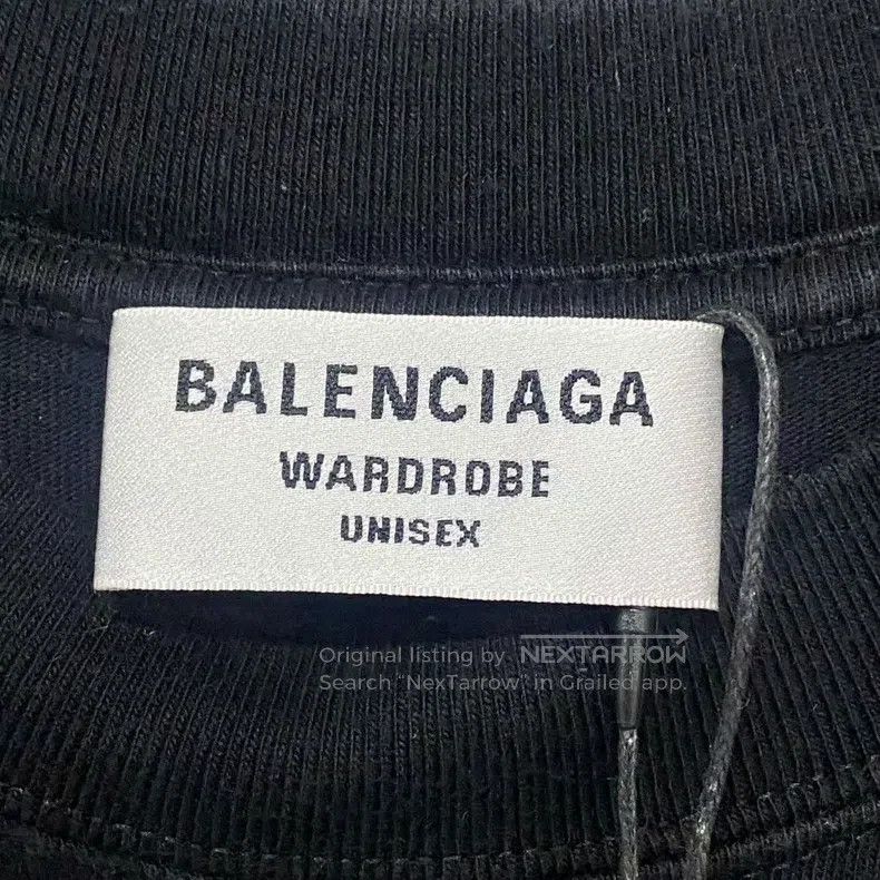 Balenciaga Balenciaga Black Front Back Letter Logo Short Sleeve Size US S / EU 44-46 / 1 - 5 Thumbnail