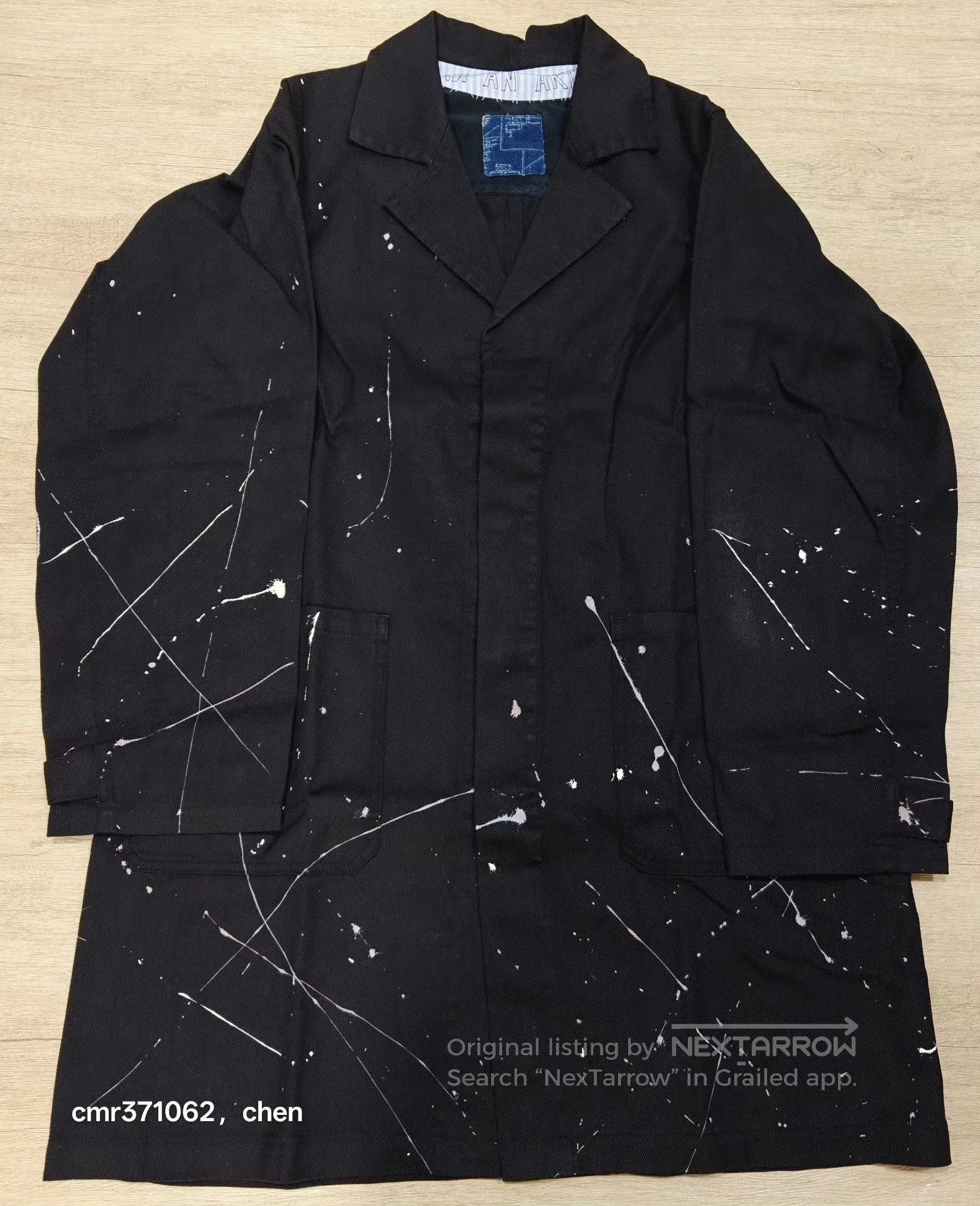 Visvim Black Paint Splatter Long Coat Size M. Size US M / EU 48-50 / 2 - 1 Thumbnail