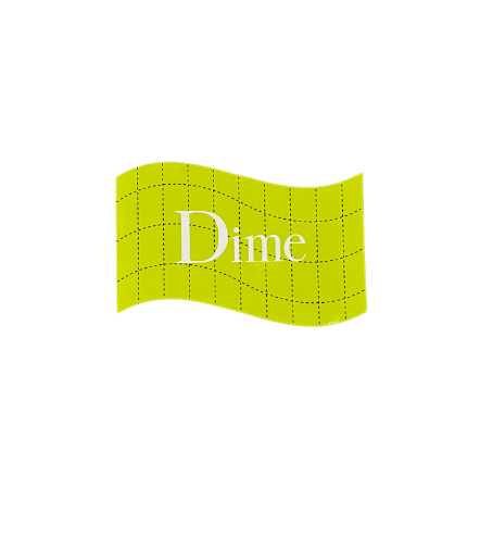 Dime Dime Wave Sticker Neon Yellow Grid Size ONE SIZE - 1 Thumbnail