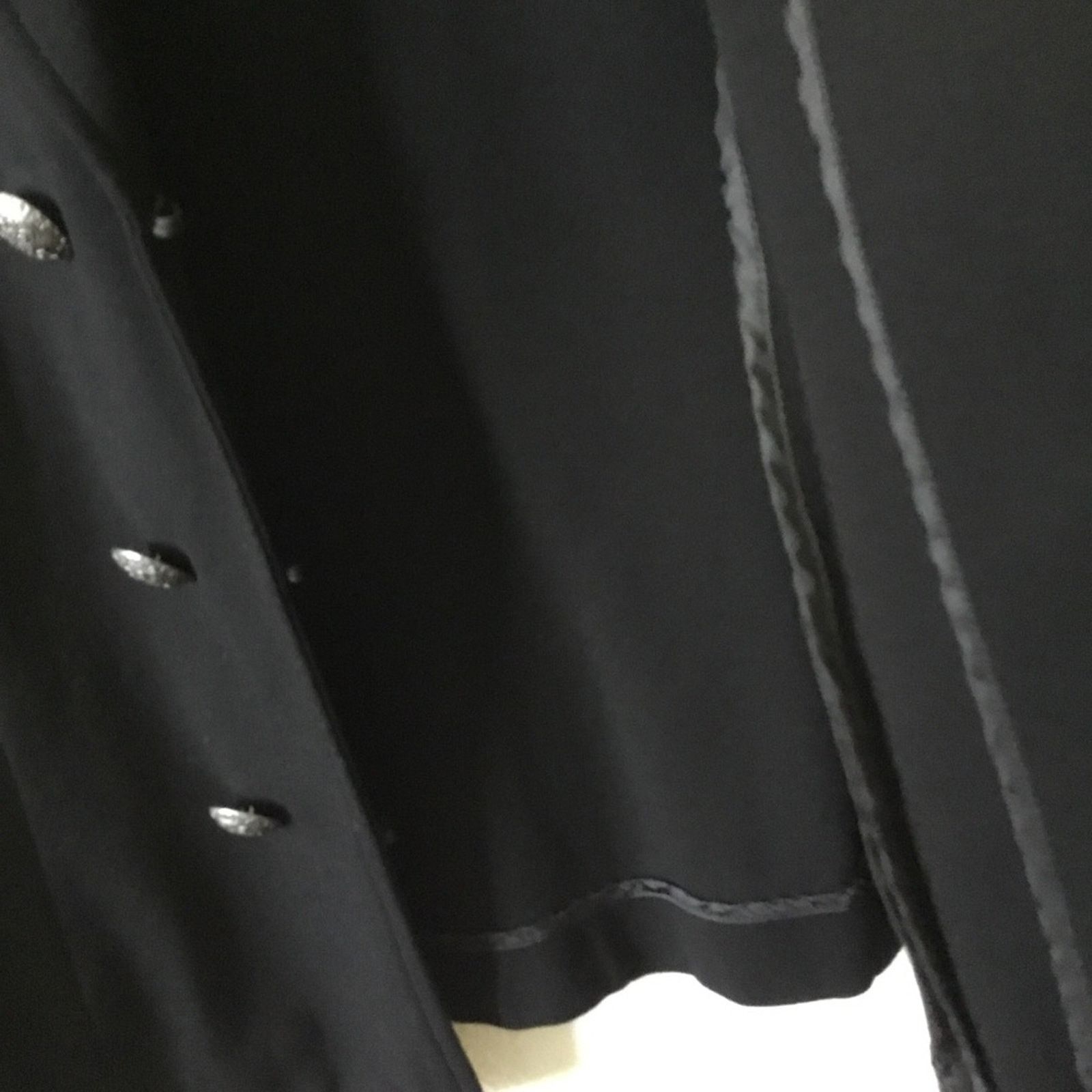 Chicos Chico's Black Double Row Hood w/ Eye Closure Blazer Size M / US 6-8 / IT 42-44 - 6 Thumbnail