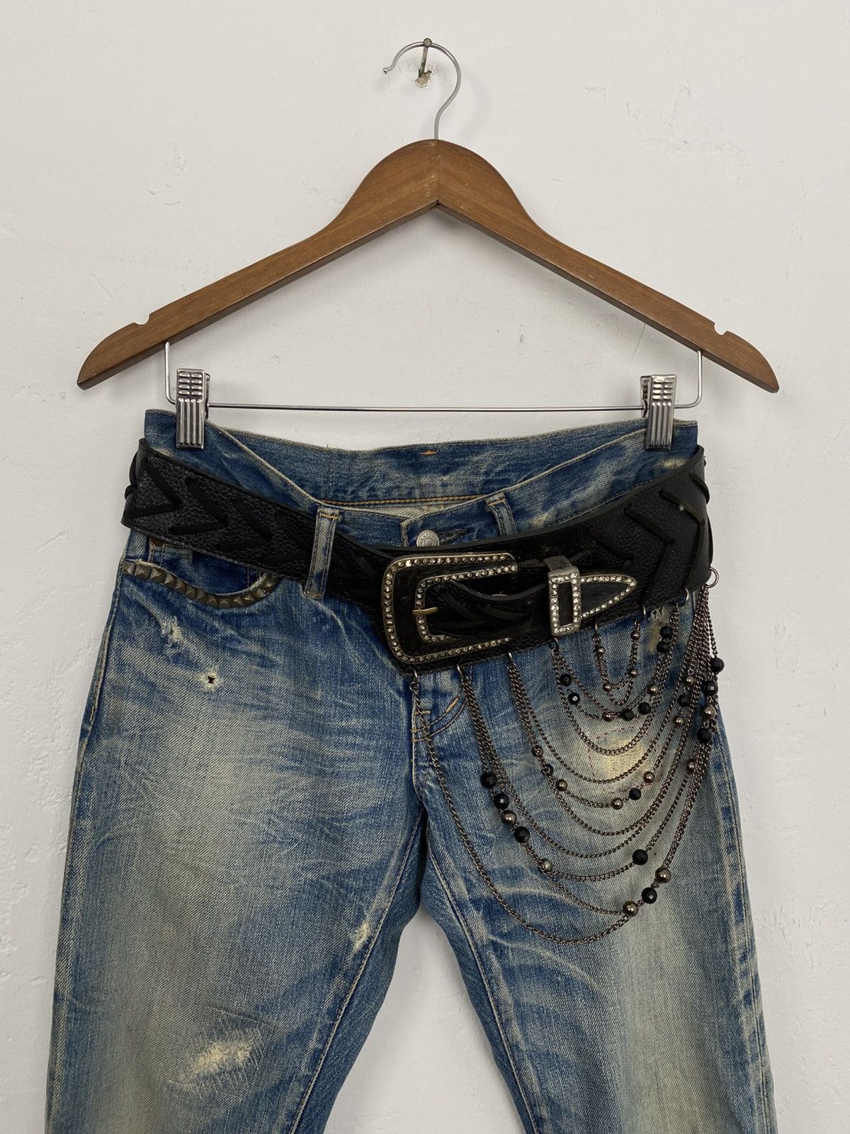If Six Was Nine Crystal rope chain belt Y2K Size ONE SIZE - 1 Thumbnail
