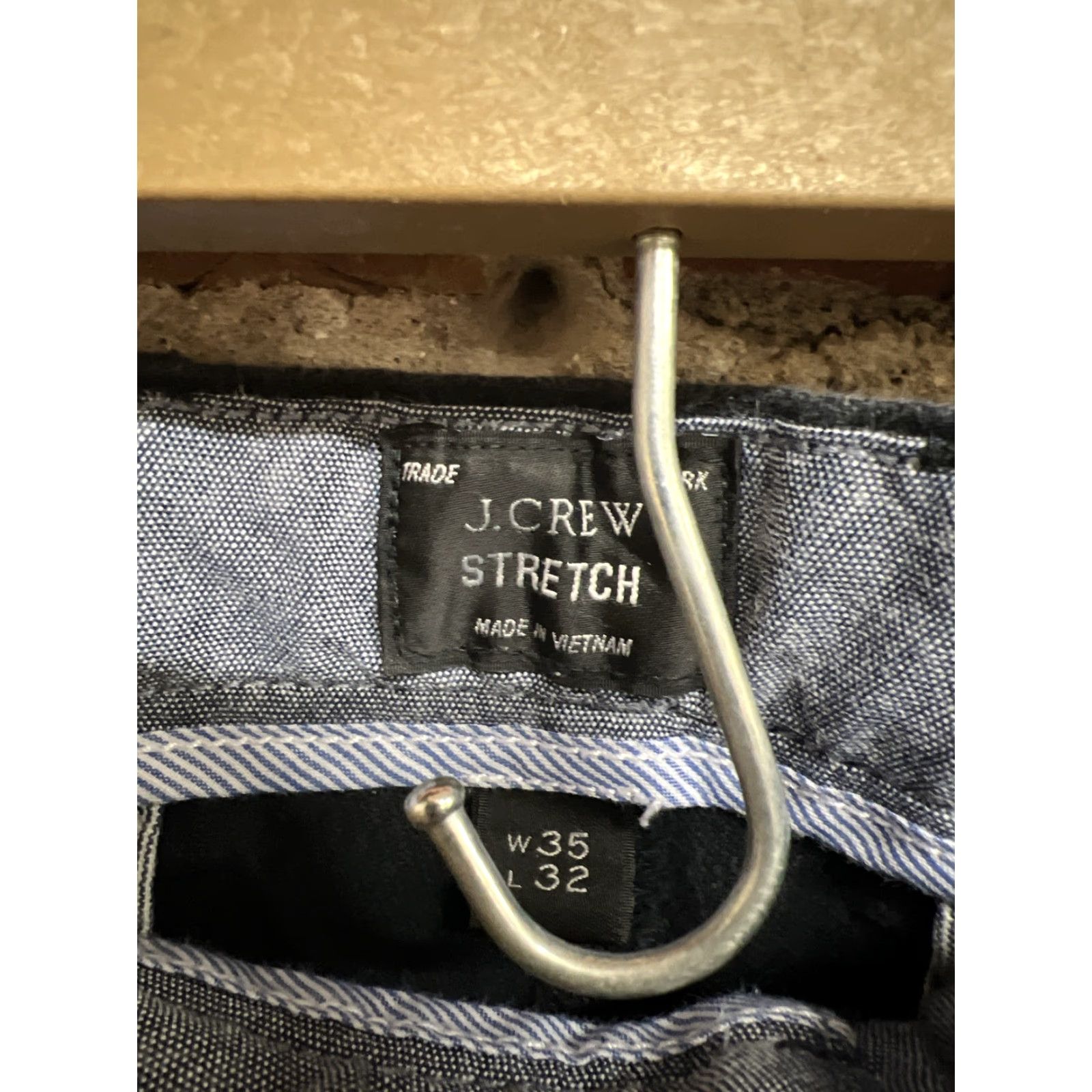 J.Crew J.CREW 484 Slim Chino Pants - Blue Stretch Work Pants 35 x 32 Mens Regular Size 35 Inseam 32 Size US 35 - 3 Thumbnail