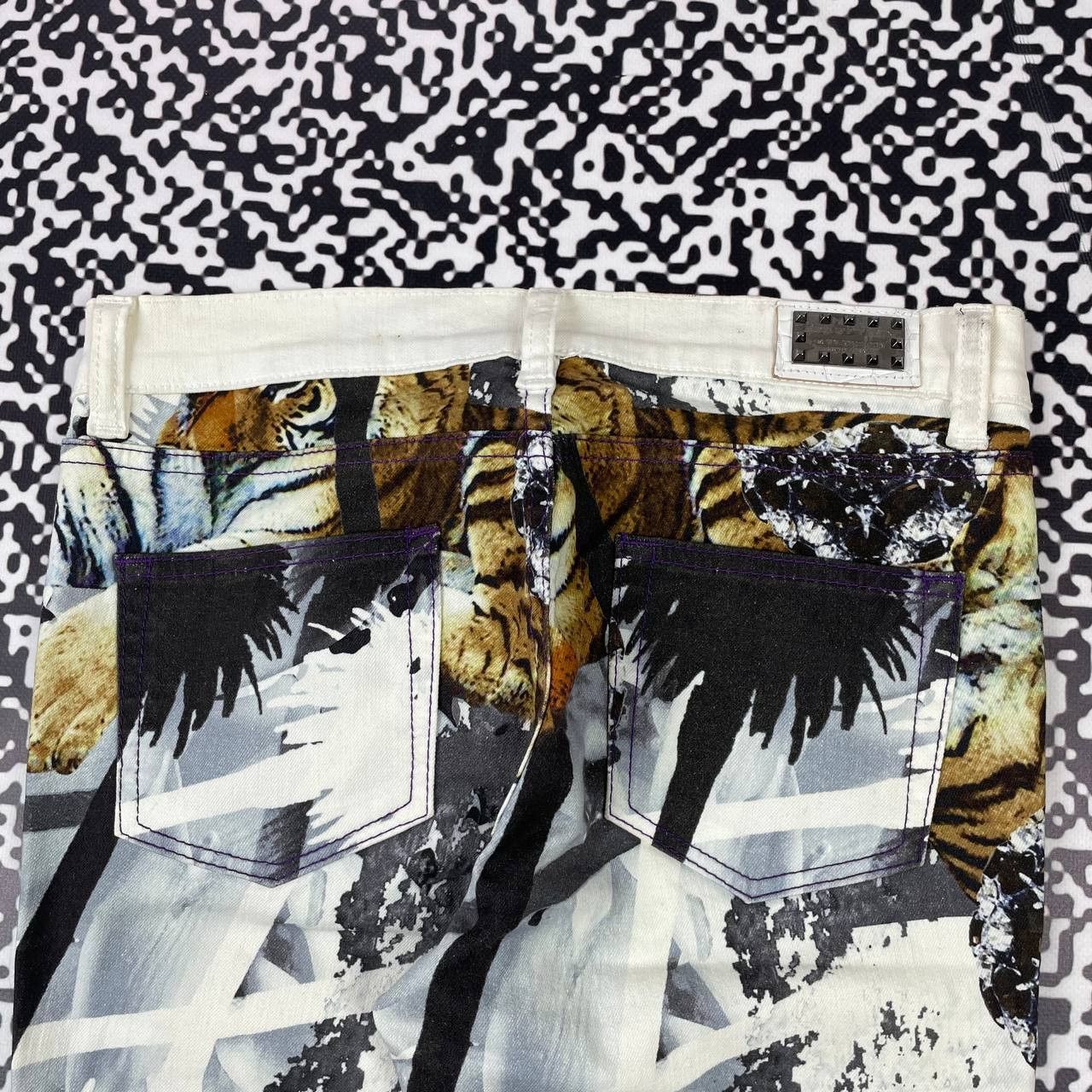 Philipp Plein Vintage Y2K Philipp Plein Tiger Animal Jeans Luxury Style Size 28" / US 6 / IT 42 - 13 Thumbnail
