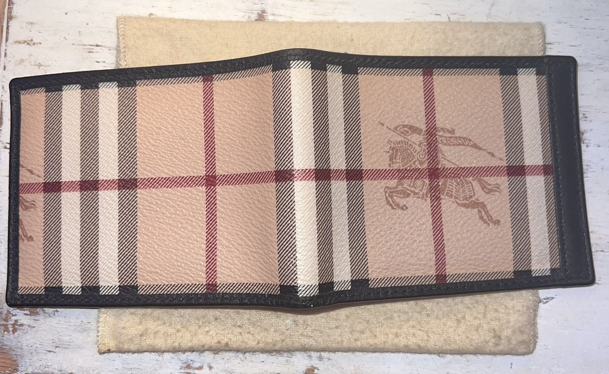 Burberry × Designer × Vintage Burberry Haymarket Check Coated Canvas Bifold Wallet Size ONE SIZE - 3 Thumbnail