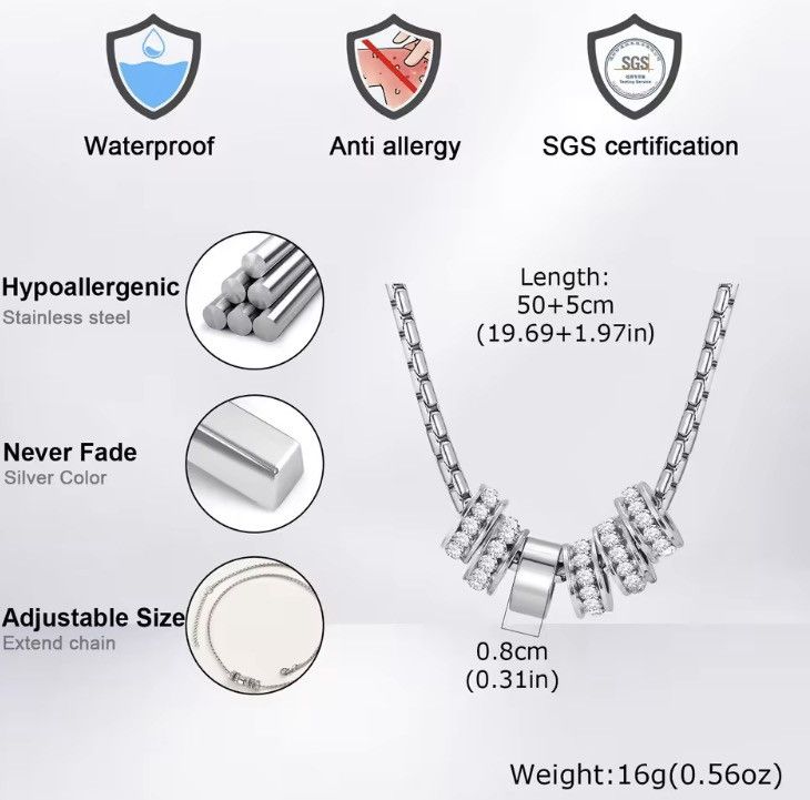 Jewelry Circle Zircon Pendant Necklace Size ONE SIZE - 4 Thumbnail