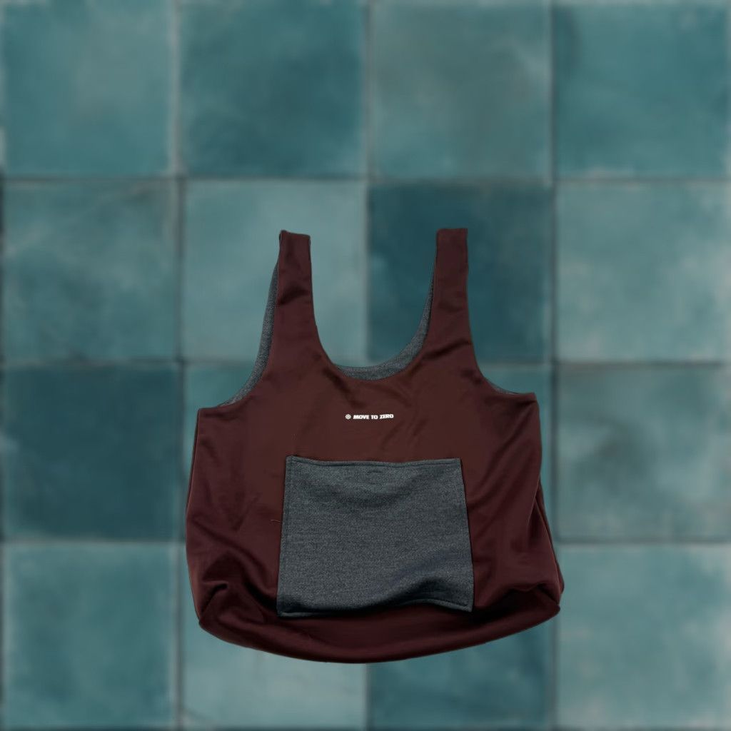 Nike Nike Grind Looptworks Tote Bag - Move To Zero Recycled Upcycled Burgundy Gray Tote, 17x14, Women, Large, Red Straps, Jersey Exterior, Gray Lining Size ONE SIZE - 1 Thumbnail